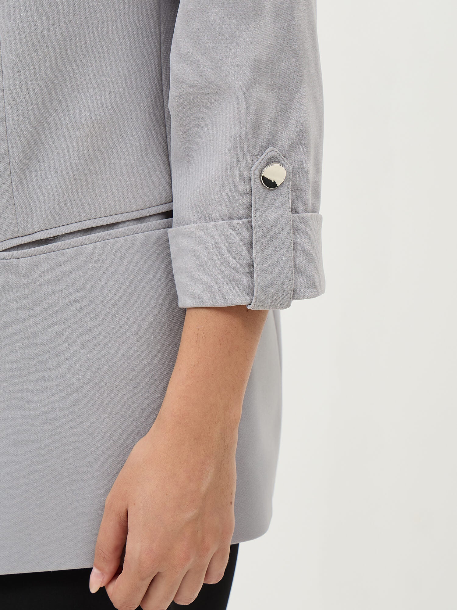Ecuador Rolled-Up Sleeves Blazer-Cool Grey