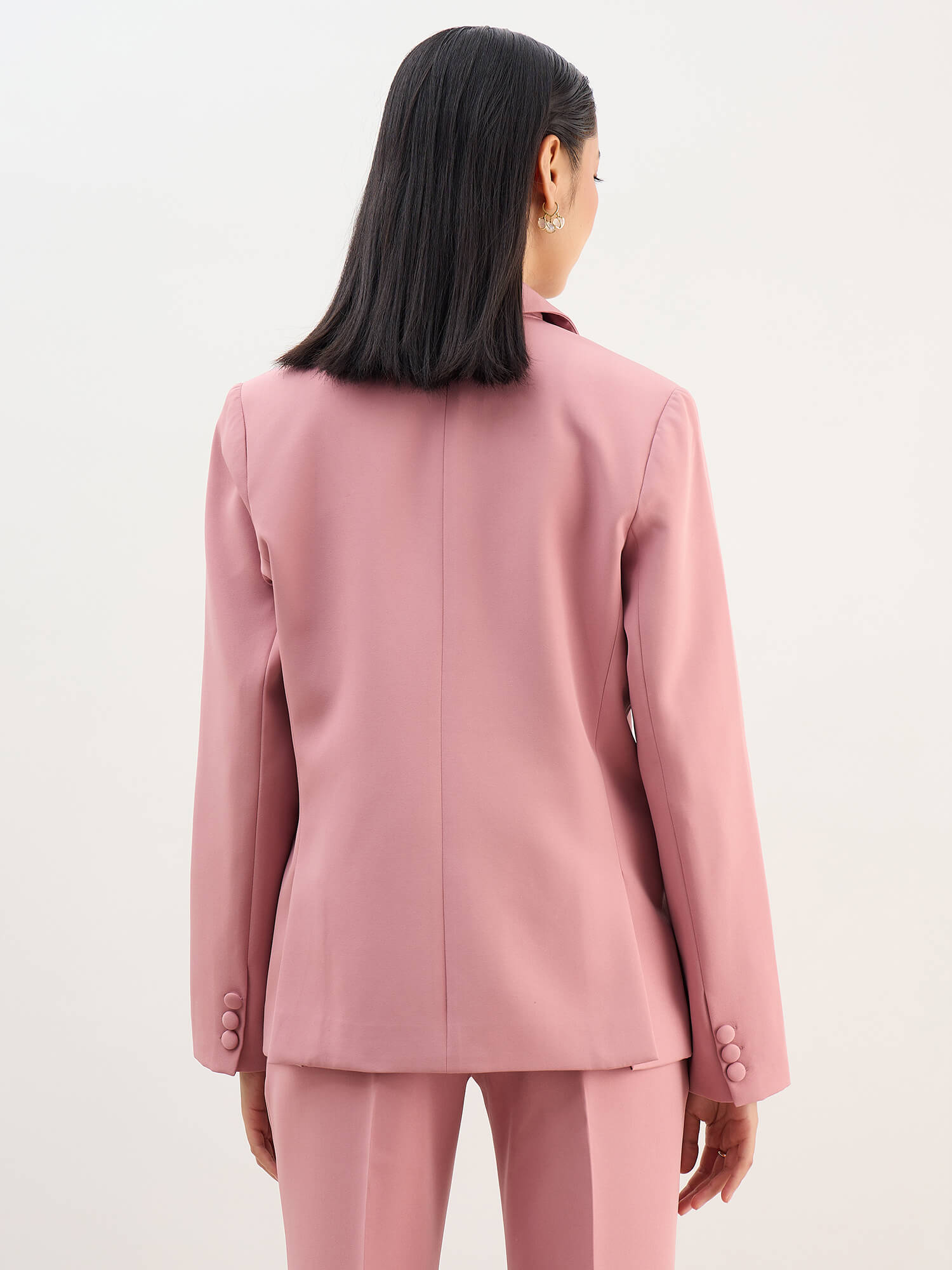 Sincere Single Breasted Blazer-Dusty Pink - SALT Attire