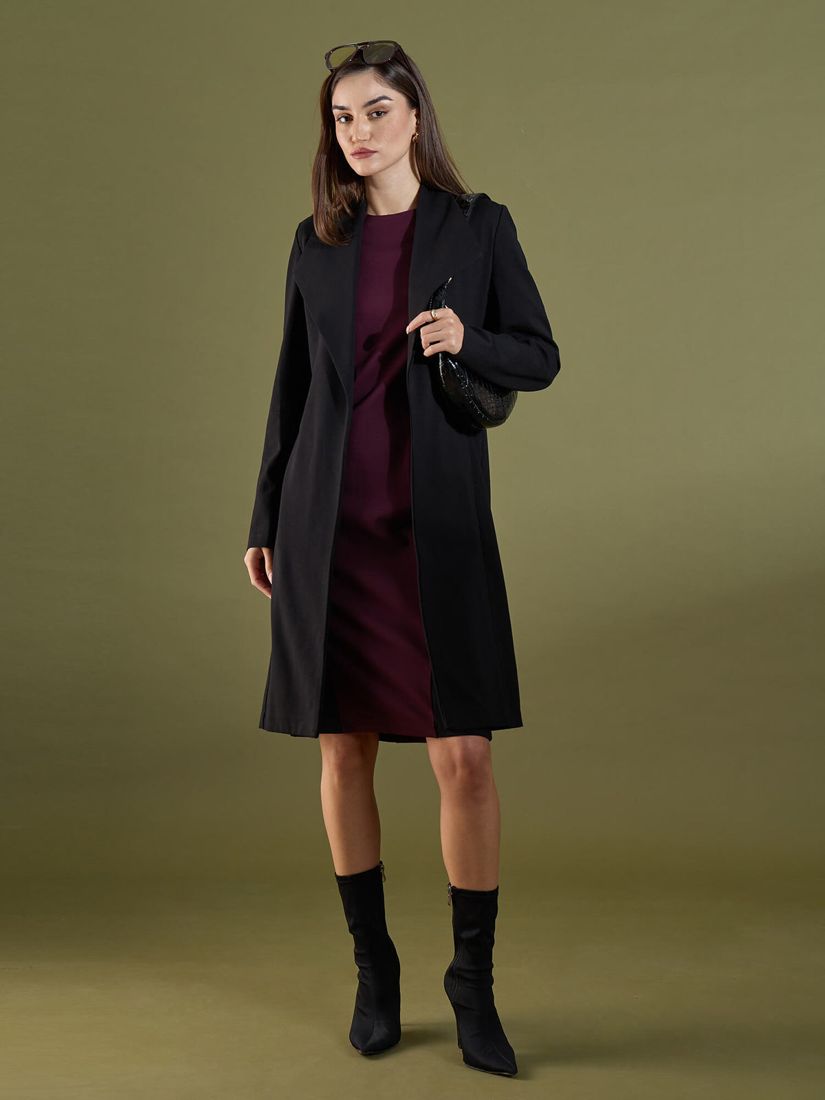 Whistler Shawl Collar Cape-Black - SALT Attire
