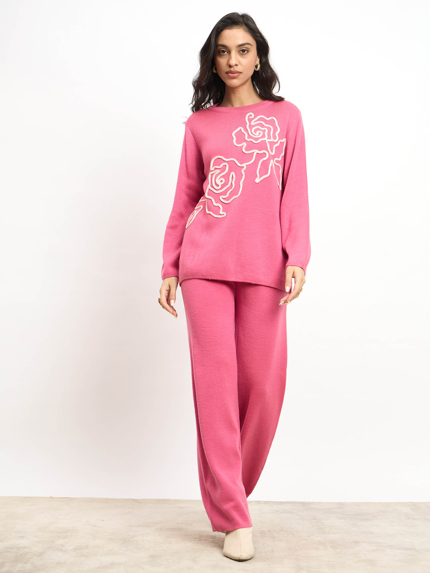 Liana Applique Co-Ord Set - Pink