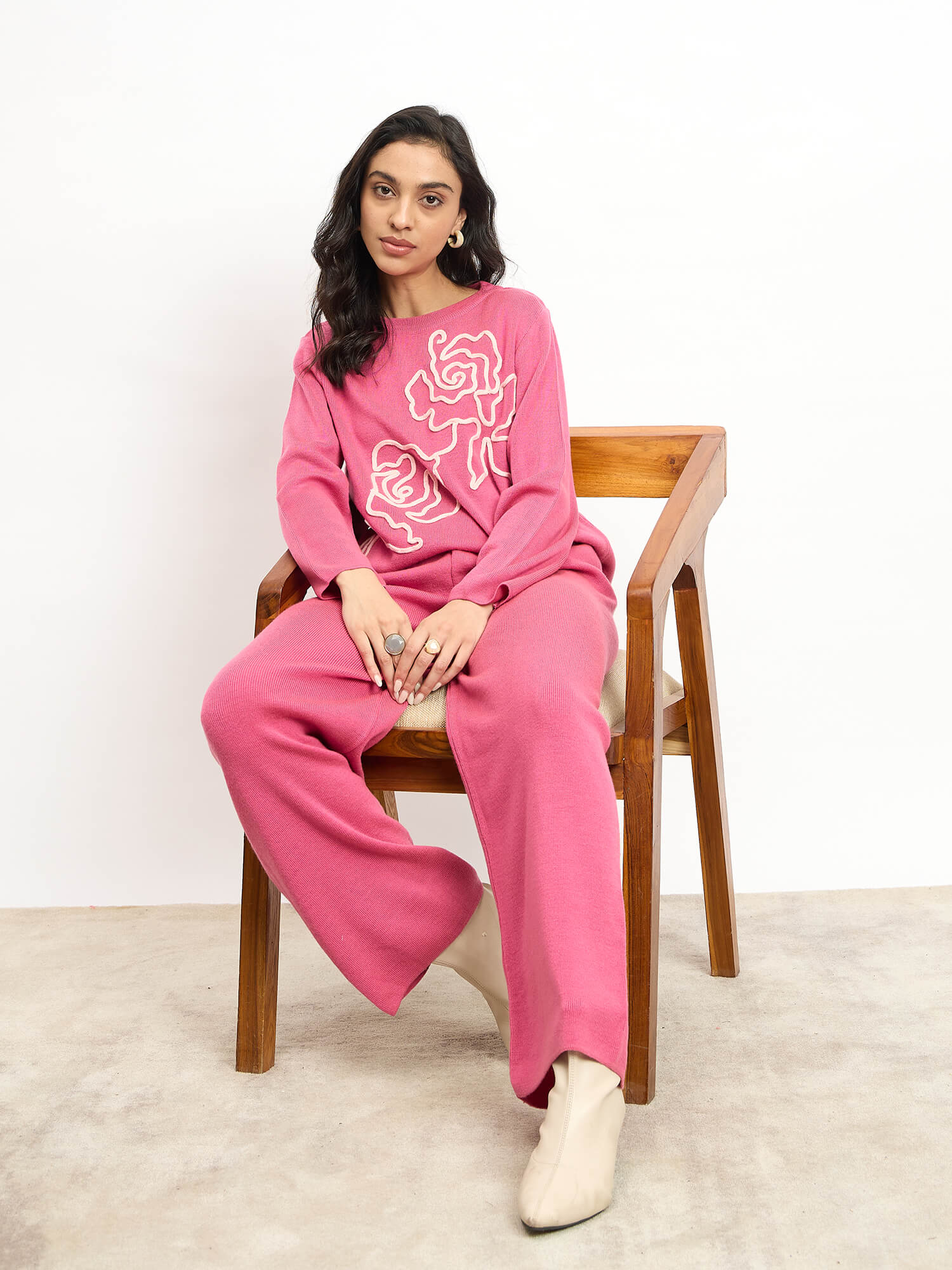 Liana Applique Co-Ord Set - Pink