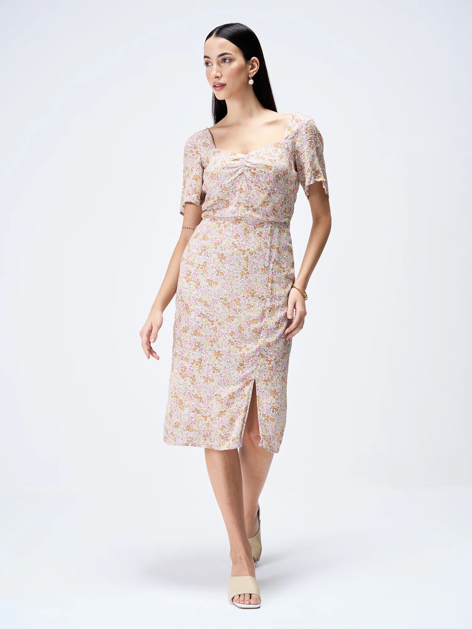 Sierra Dress Floral Sheath Dress-Multicolor