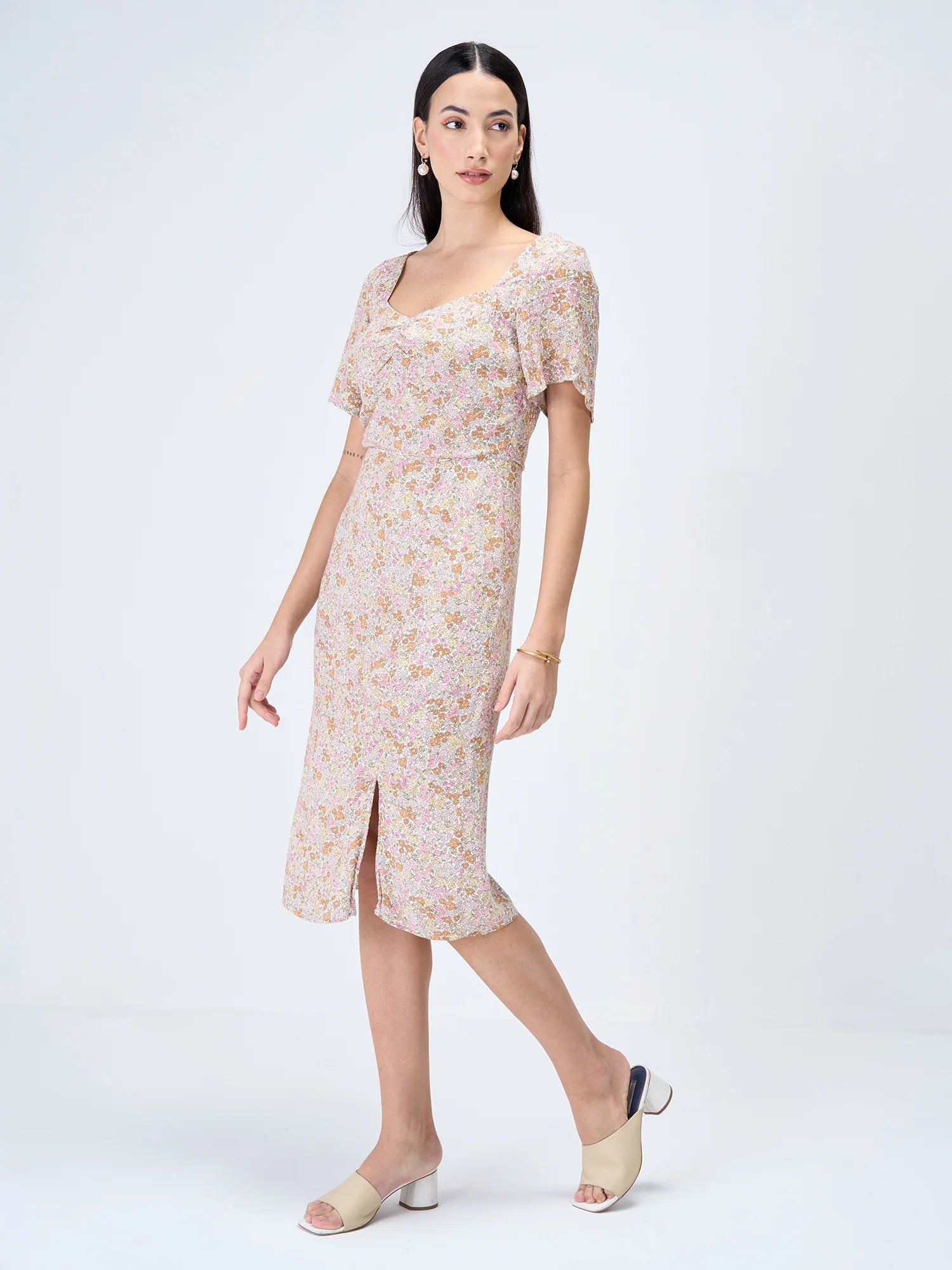 Sierra Dress Floral Sheath Dress-Multicolor