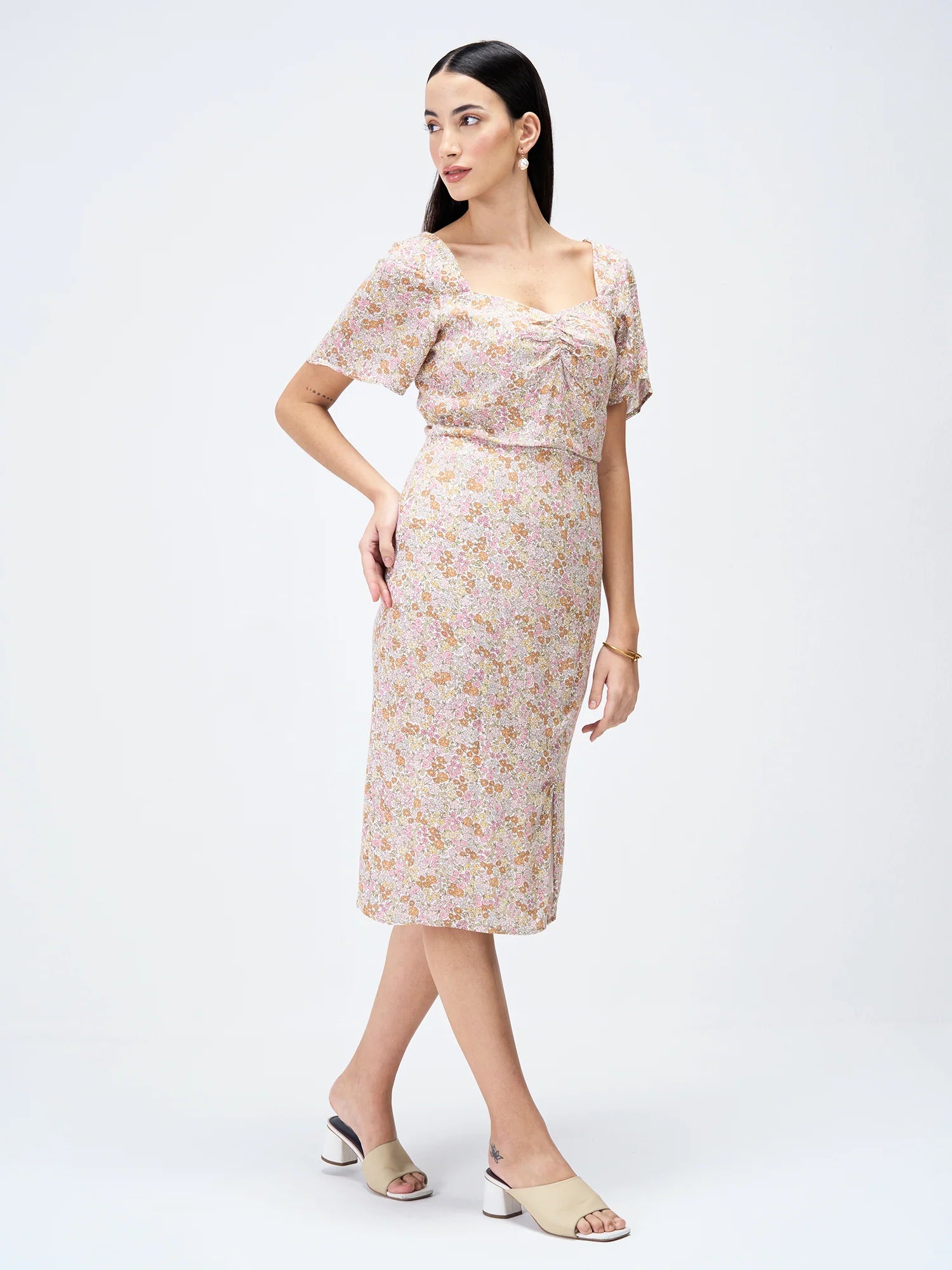Sierra Dress Floral Sheath Dress-Multicolor