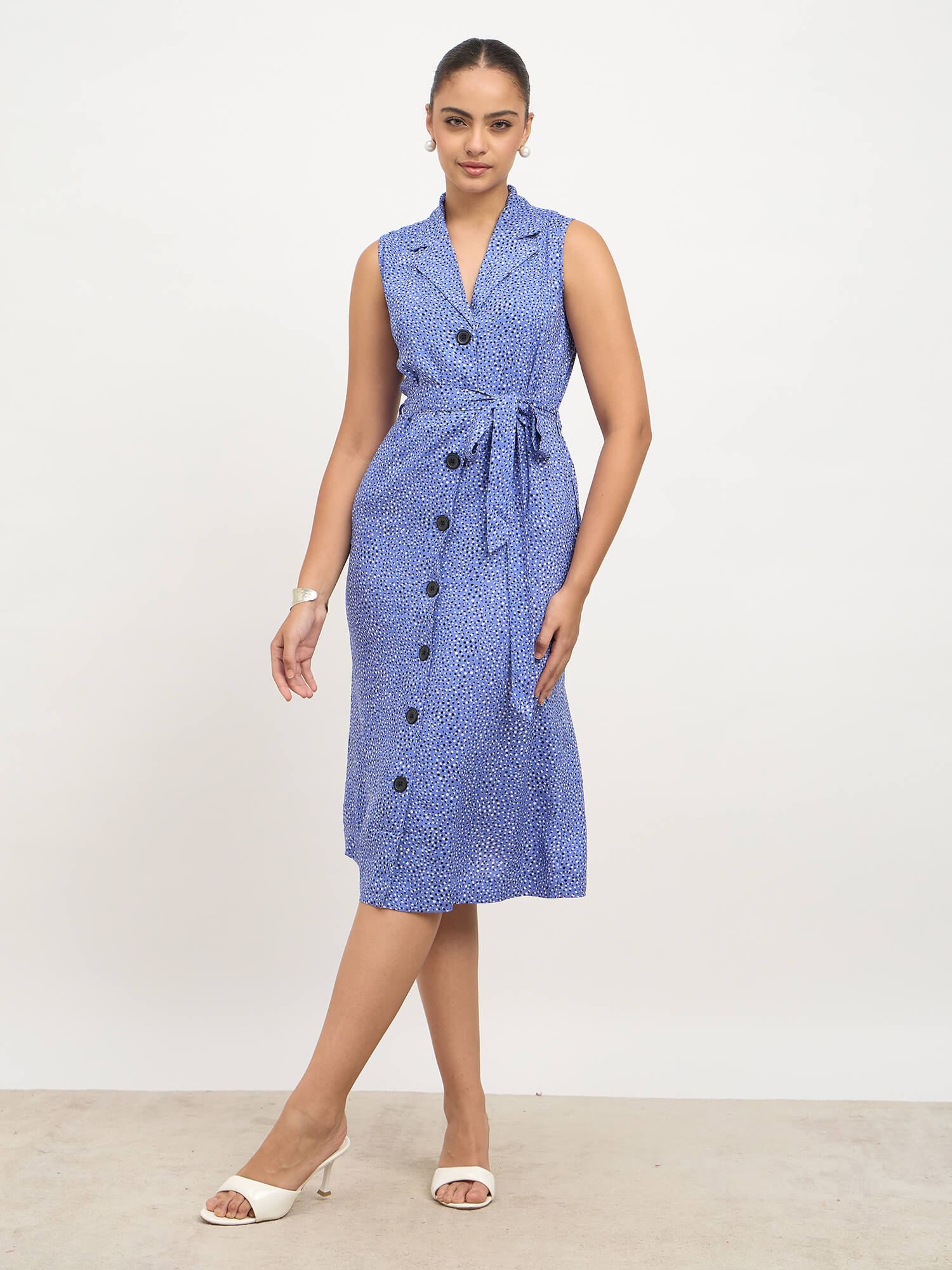 Kersey Belted Blazer Style Dress-Multi
