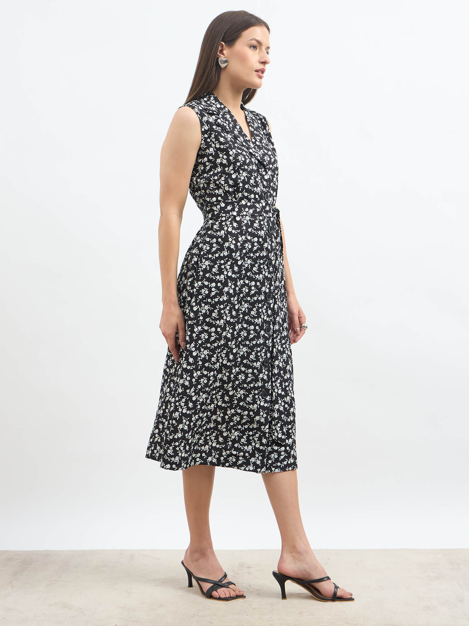 Jill Belted Blazer Style Dress-Black