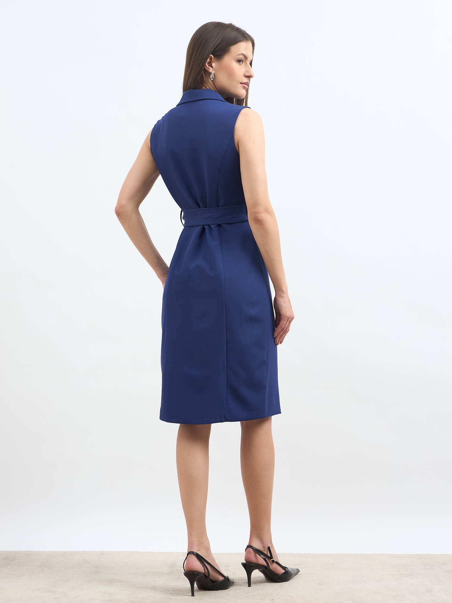 Viking Faux Double Breasted Blazer Dress - Ink Blue