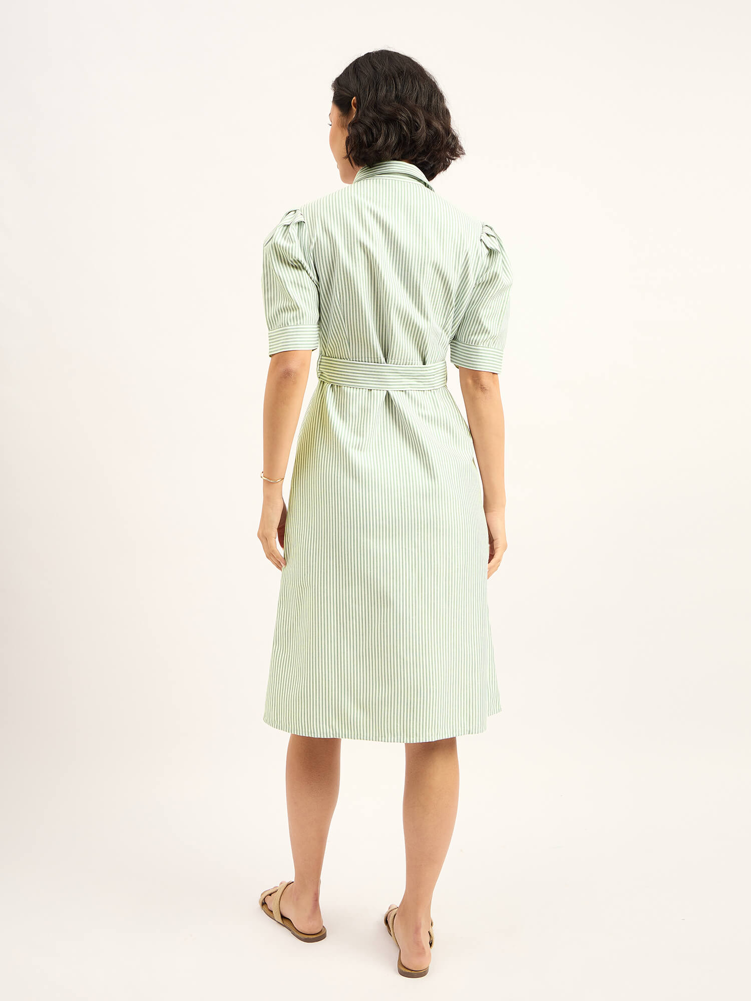 Regatta Striped Shirt Dress - Green