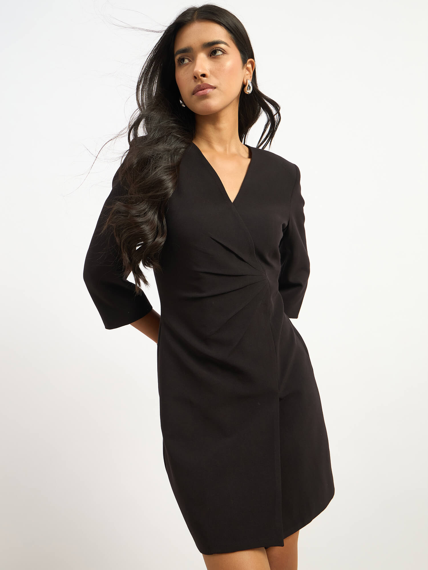 Mindy Blazer Dress-Black