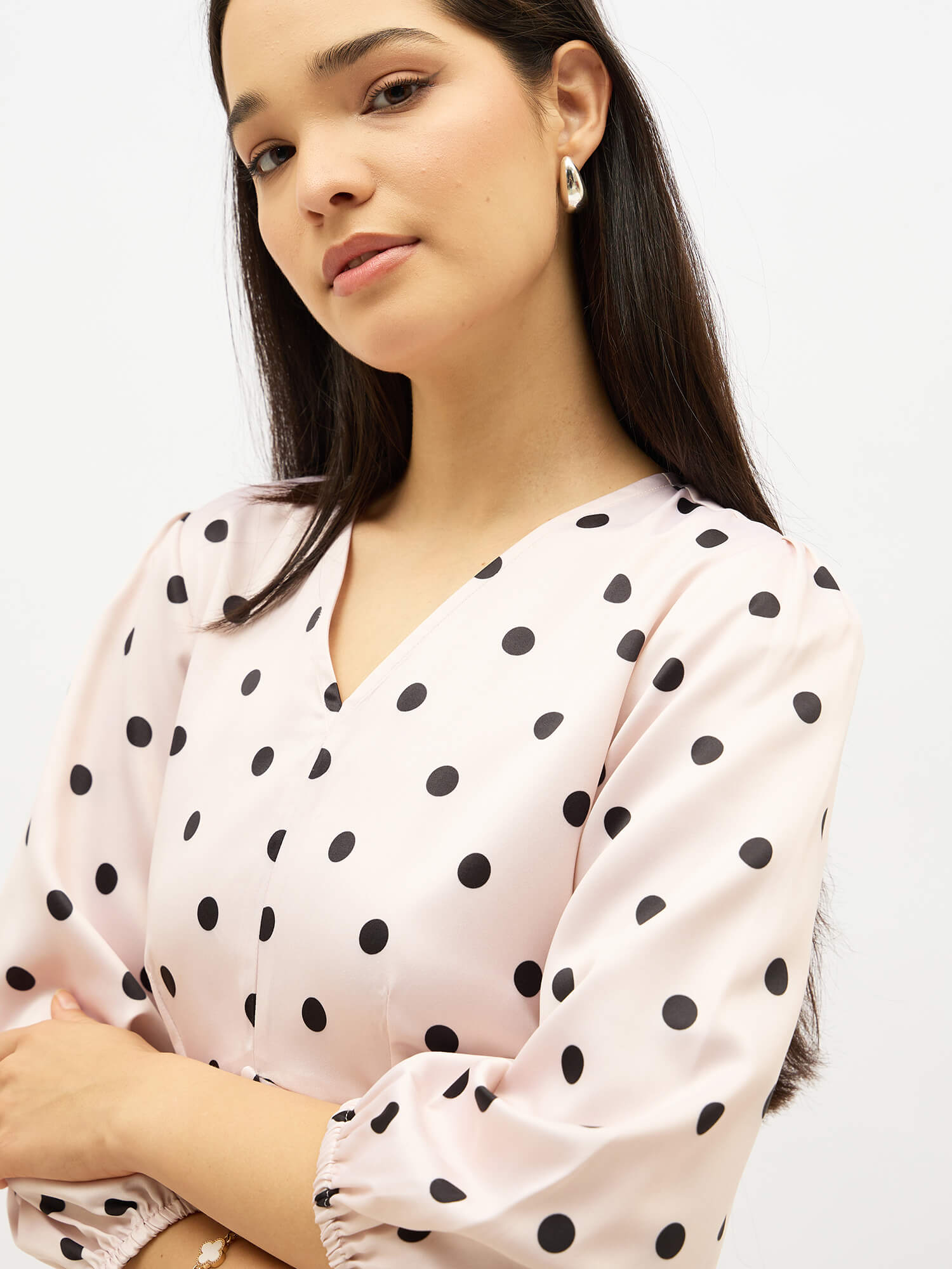 Alex Faux Button Midi Dress-Cream