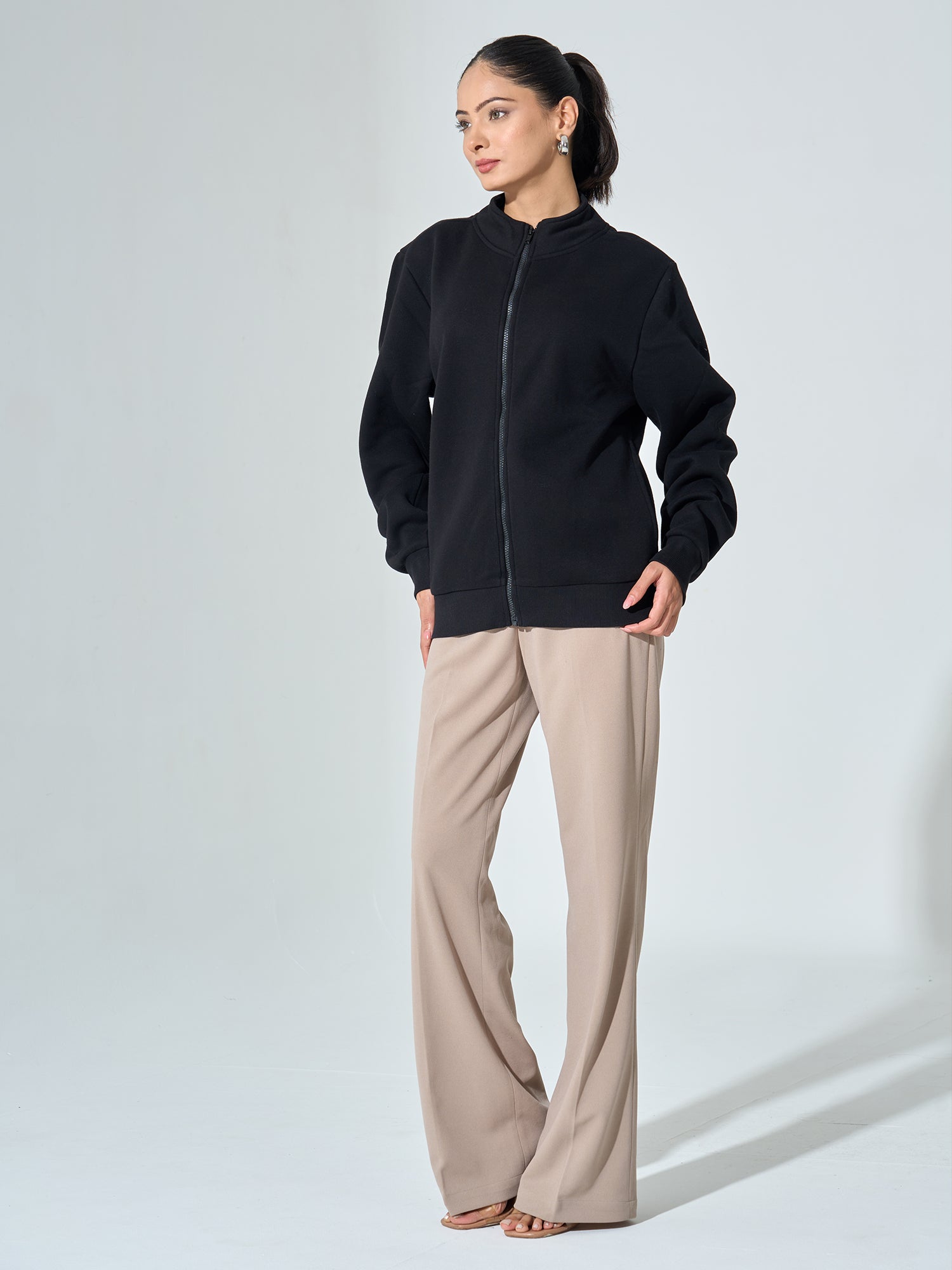Milly Zip-Up Jacket - Black