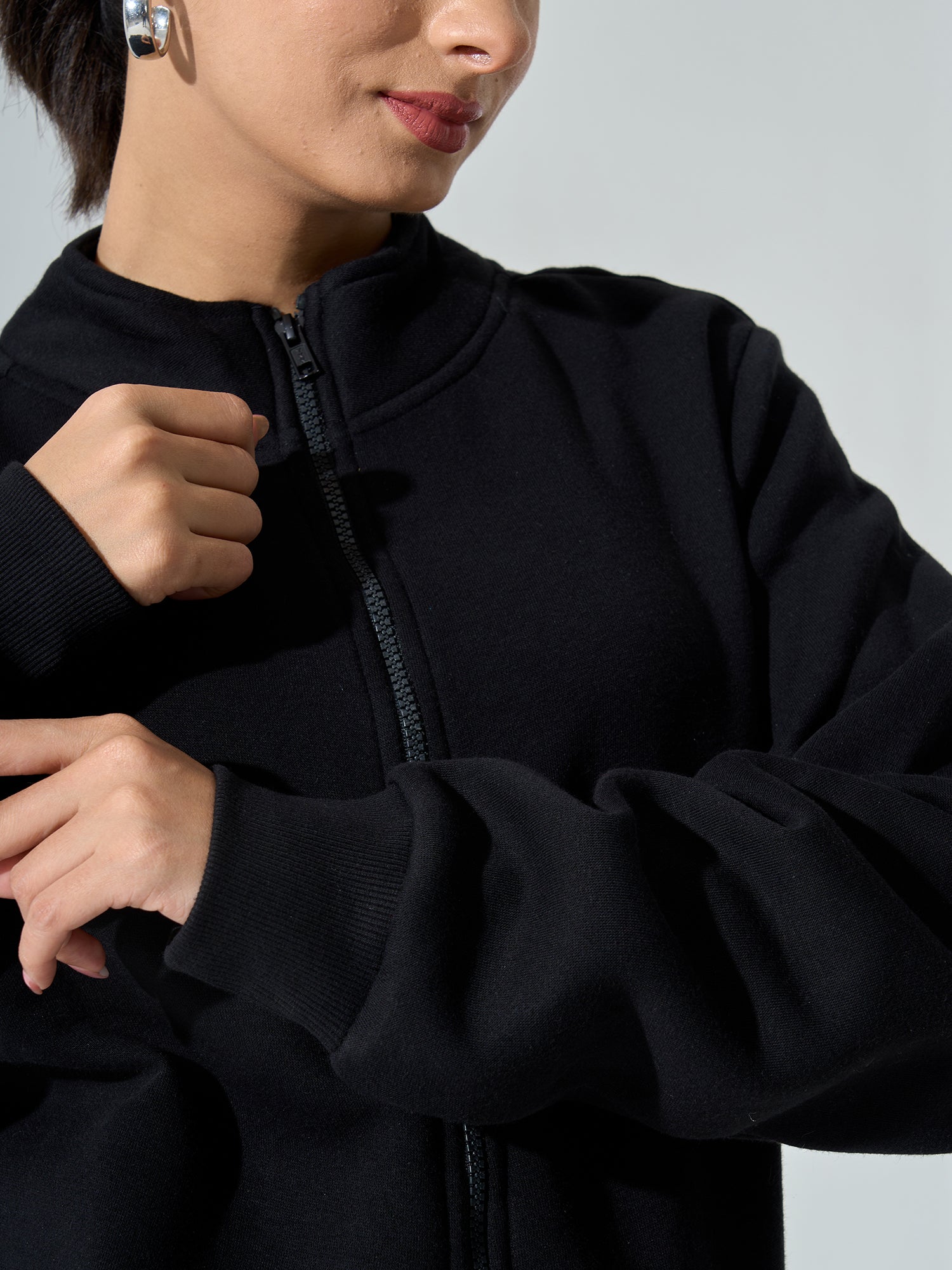 Milly Zip-Up Jacket - Black