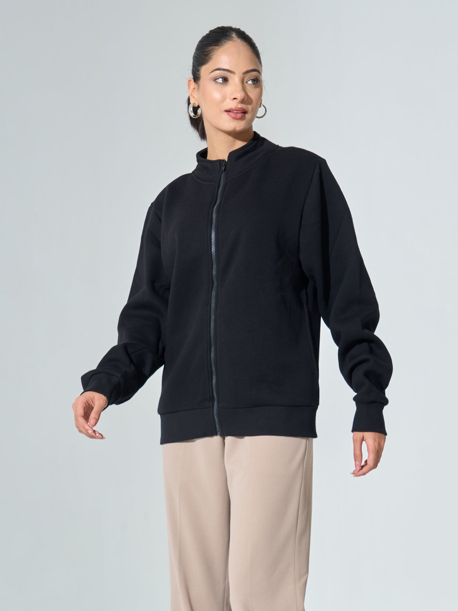 Milly Zip-Up Jacket - Black