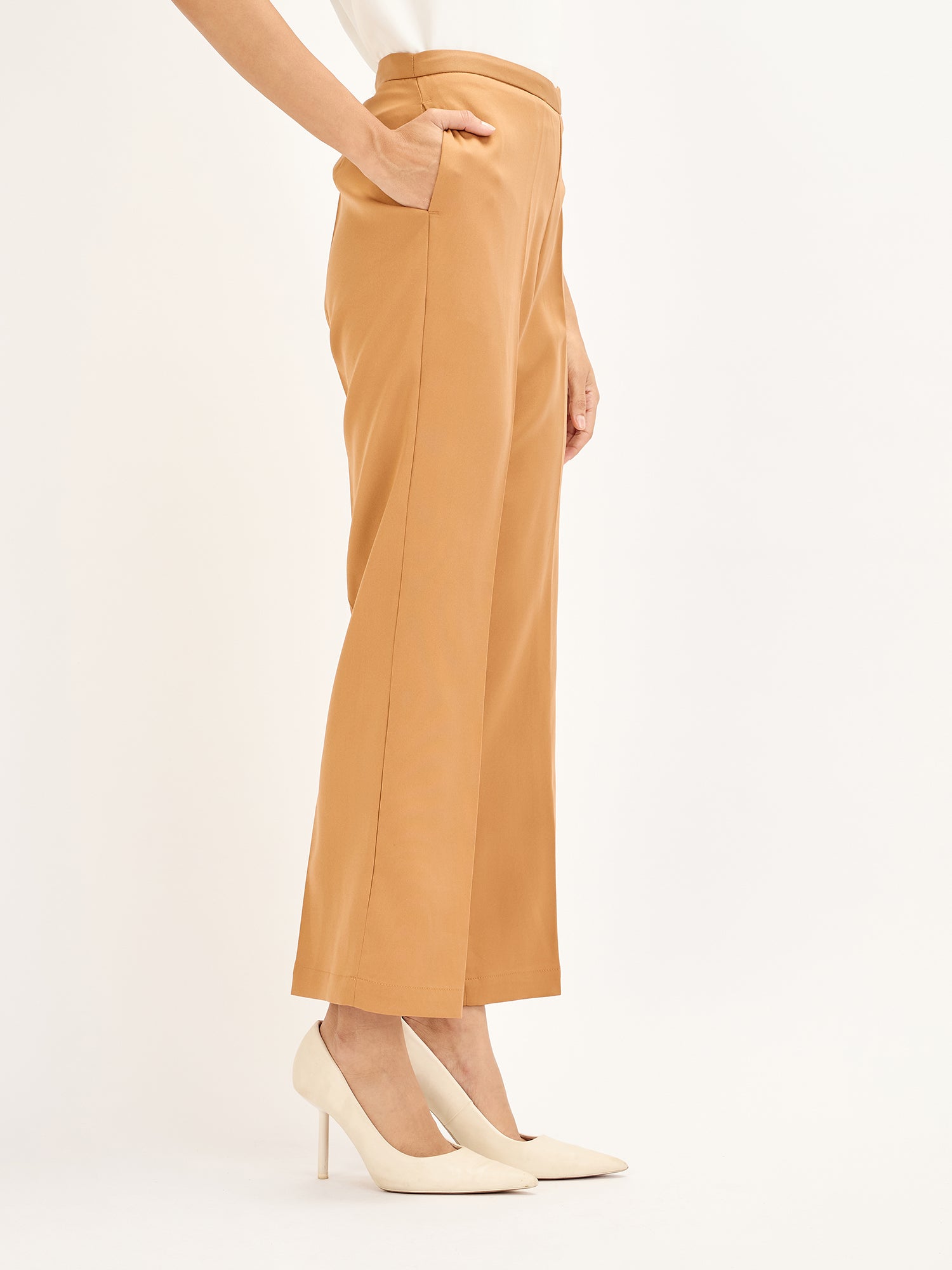 Lupin Formal Side Zip Pant - Biscuit Brown