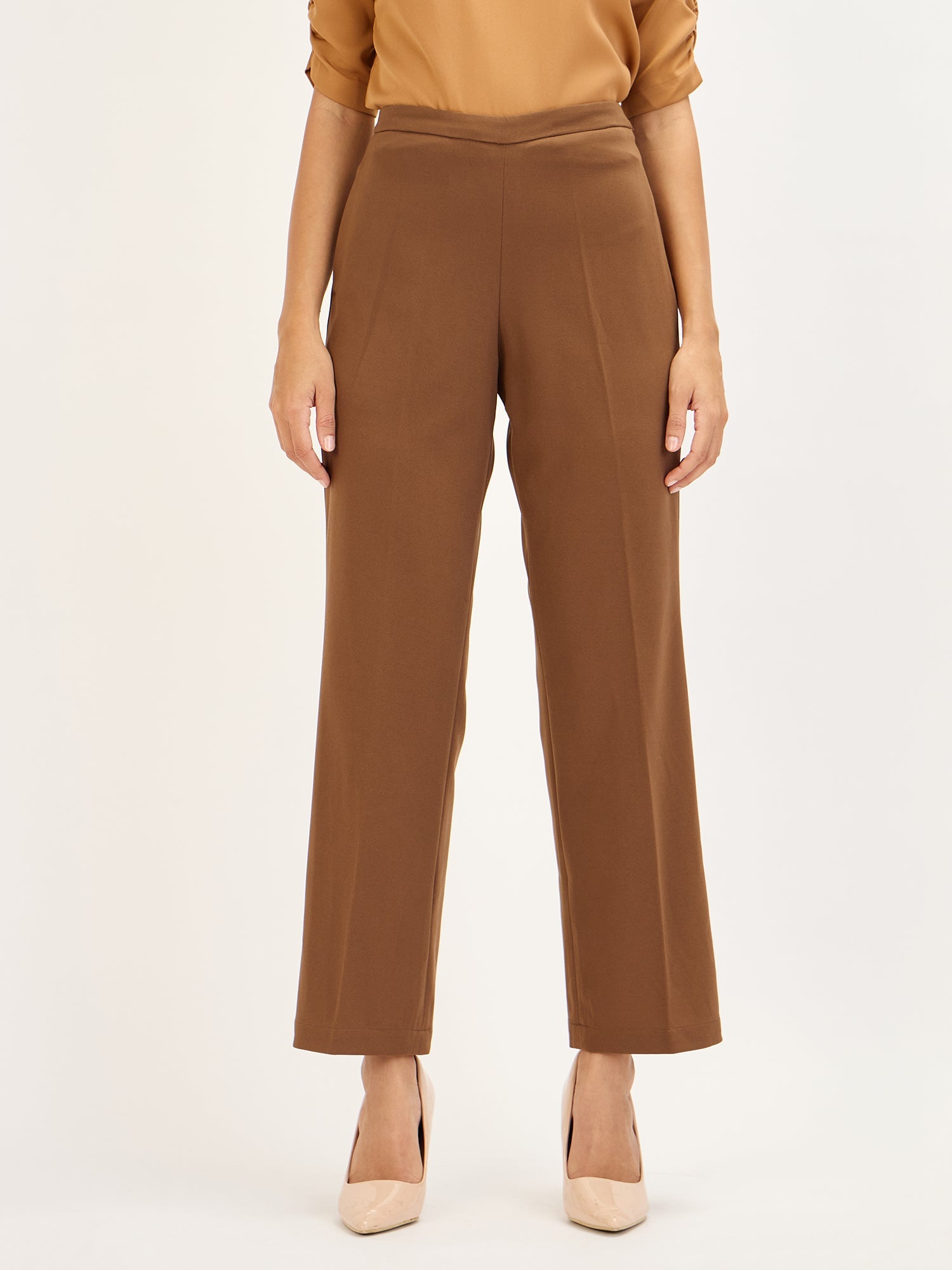 Lupin Coffee Brown Straight leg pant - Coffee Brown