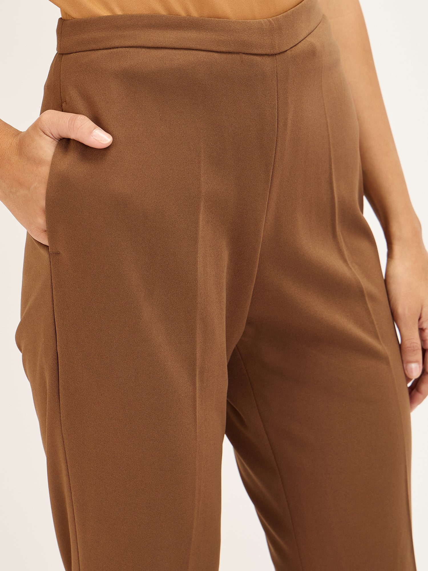 Lupin-Coffee Brown Straight leg pant - Coffee Brown