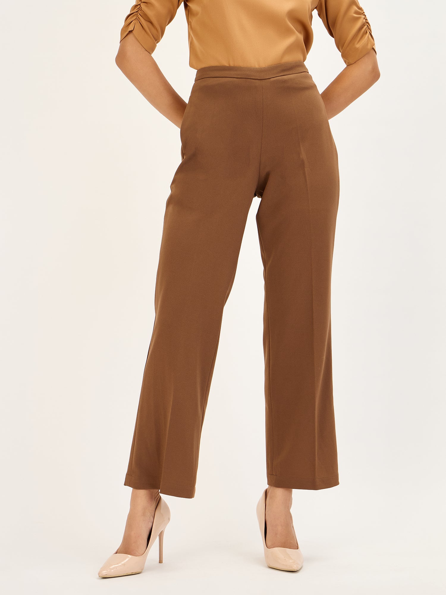 Lupin-Coffee Brown Straight leg pant - Coffee Brown