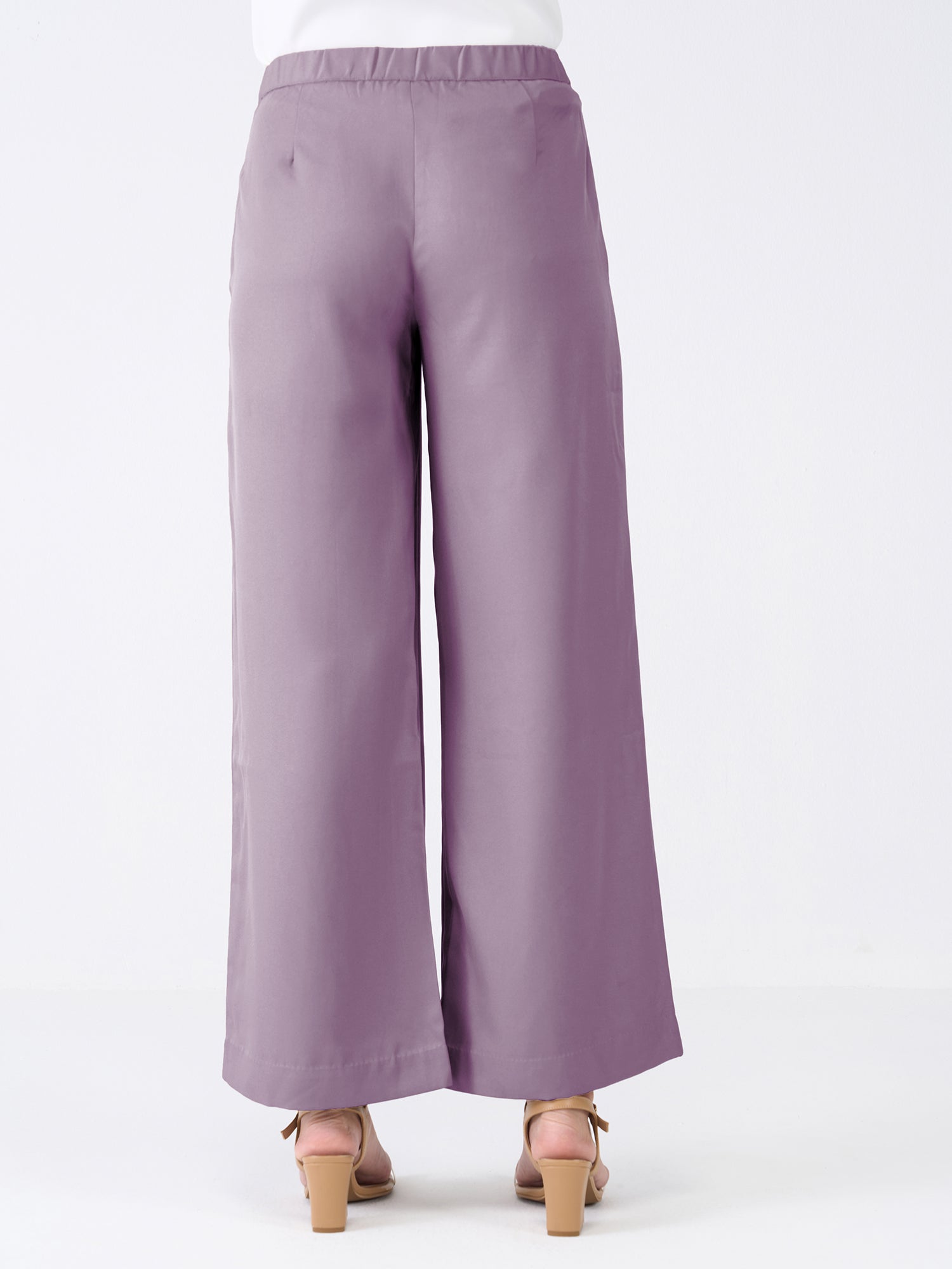 Mercer Mid Rise Wide Legged Trousers - Mauve
