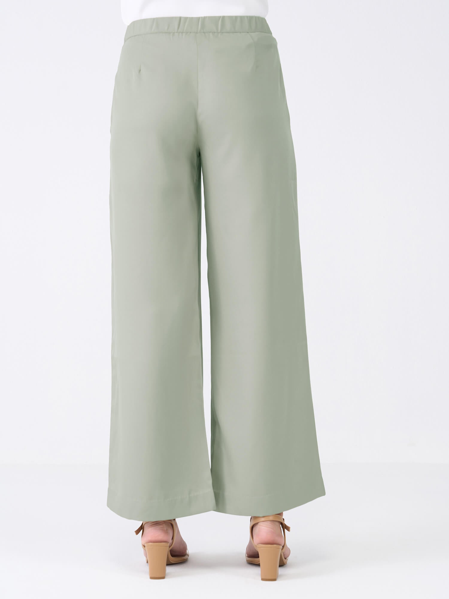 Mercer Mid Rise Wide Legged Trousers-Ash Grey
