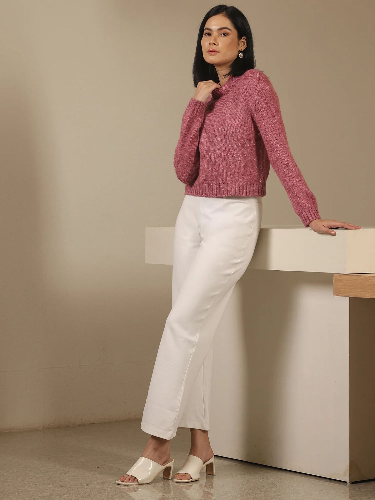 Airy Pull On Straight Jeggings - White - SALT Attire