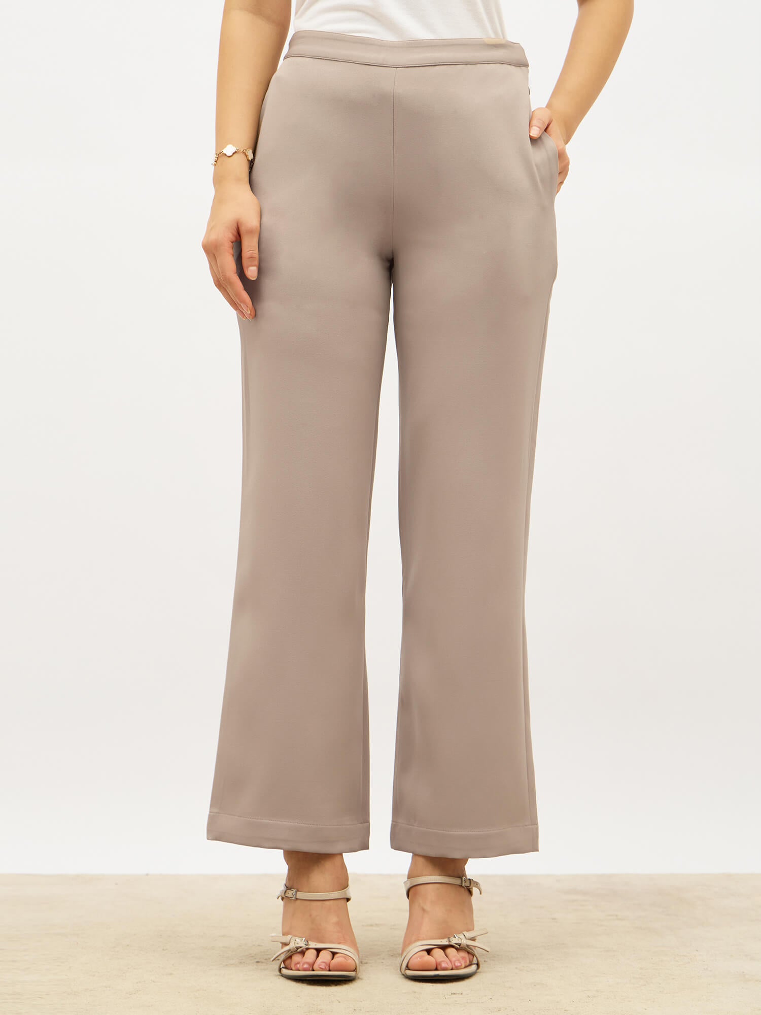 Lupin Formal Side Zip Pant-Greige