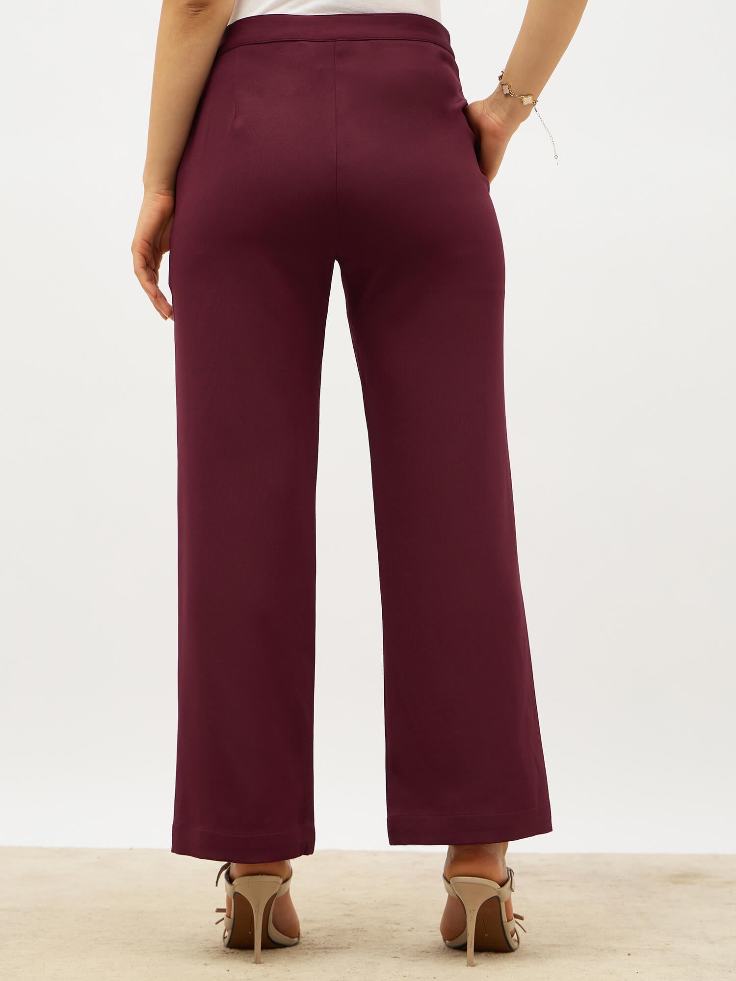 Lupin Formal Side Zip Pant-Maroon