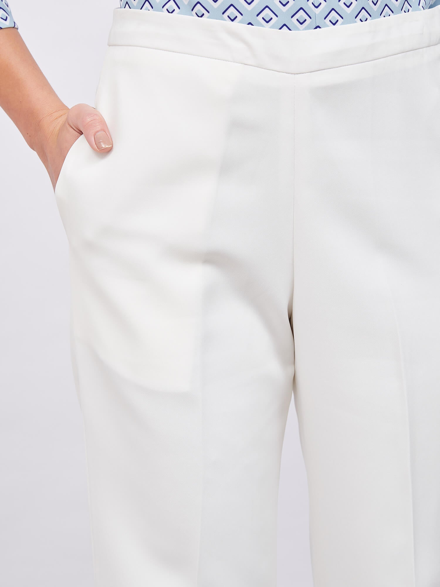 Cleo Formal Side Zip Pant-White