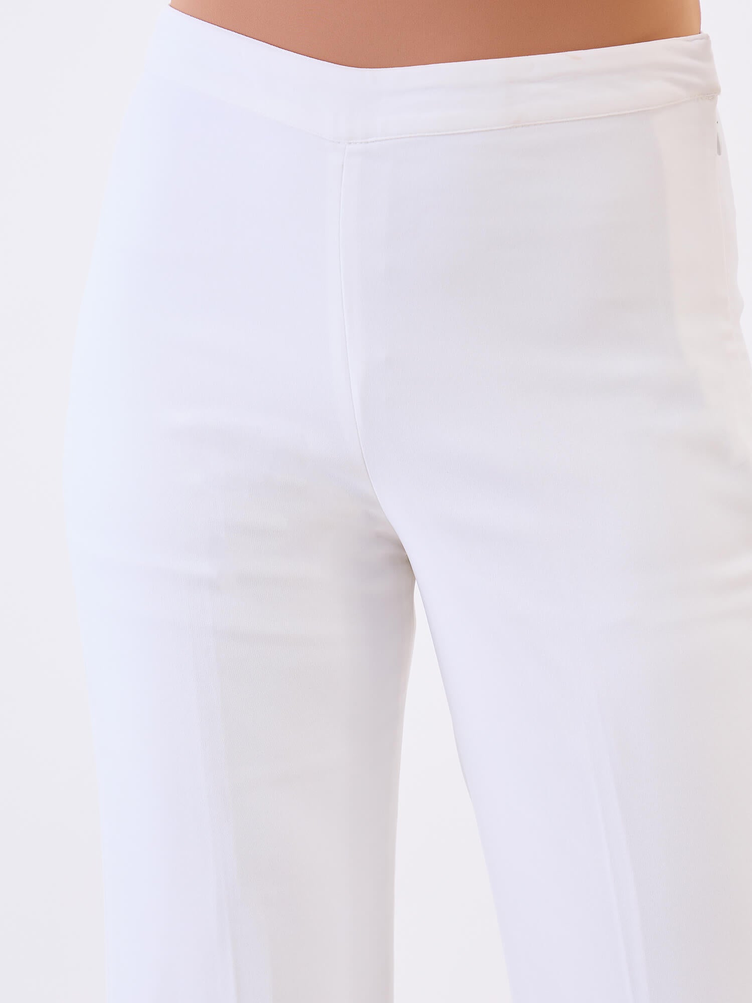 Cleo Formal Side Zip Pant-White