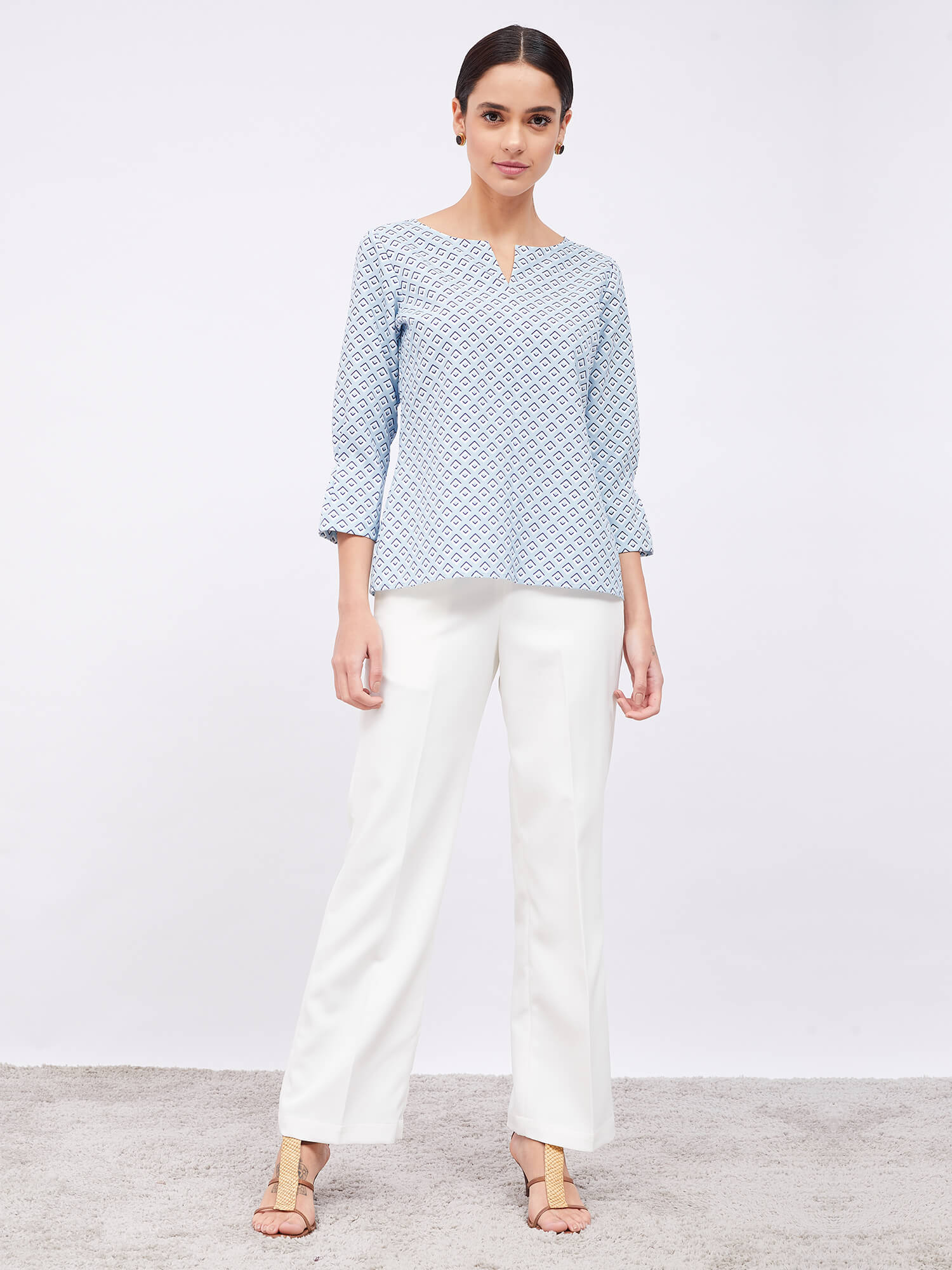 Cleo Formal Side Zip Pant-White