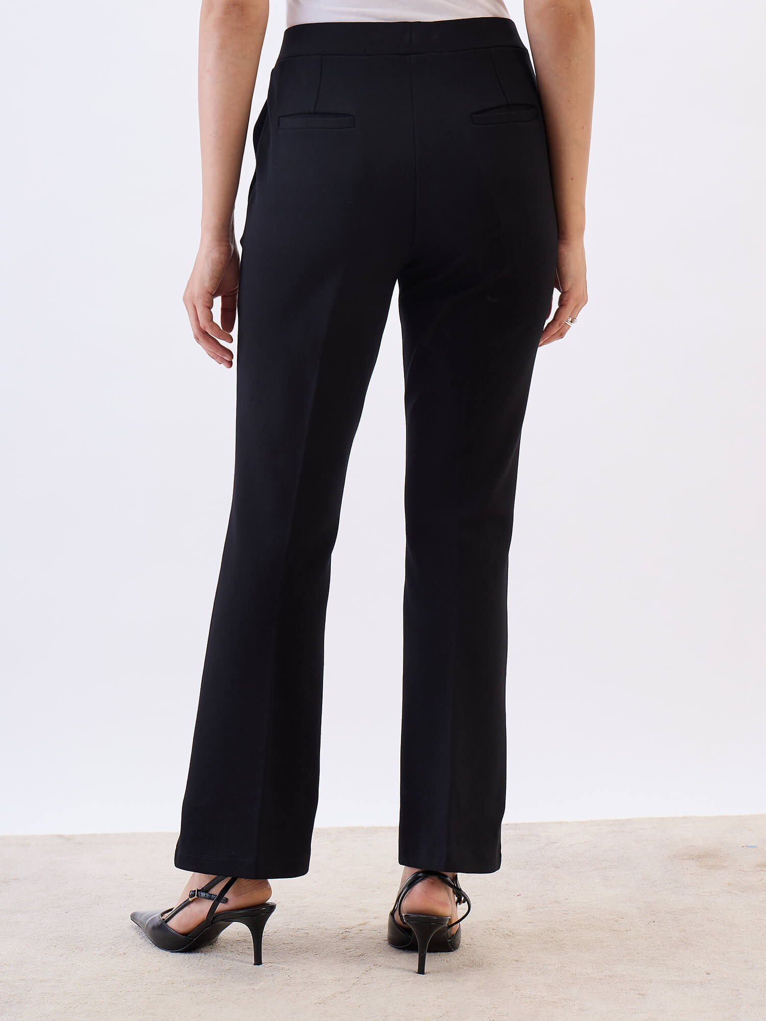 Limitless Bootcut Ponte Pants-Black