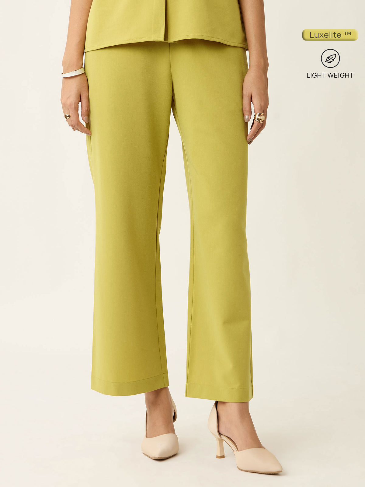 Lumine Formal Side Zip Pant-Chartreuse