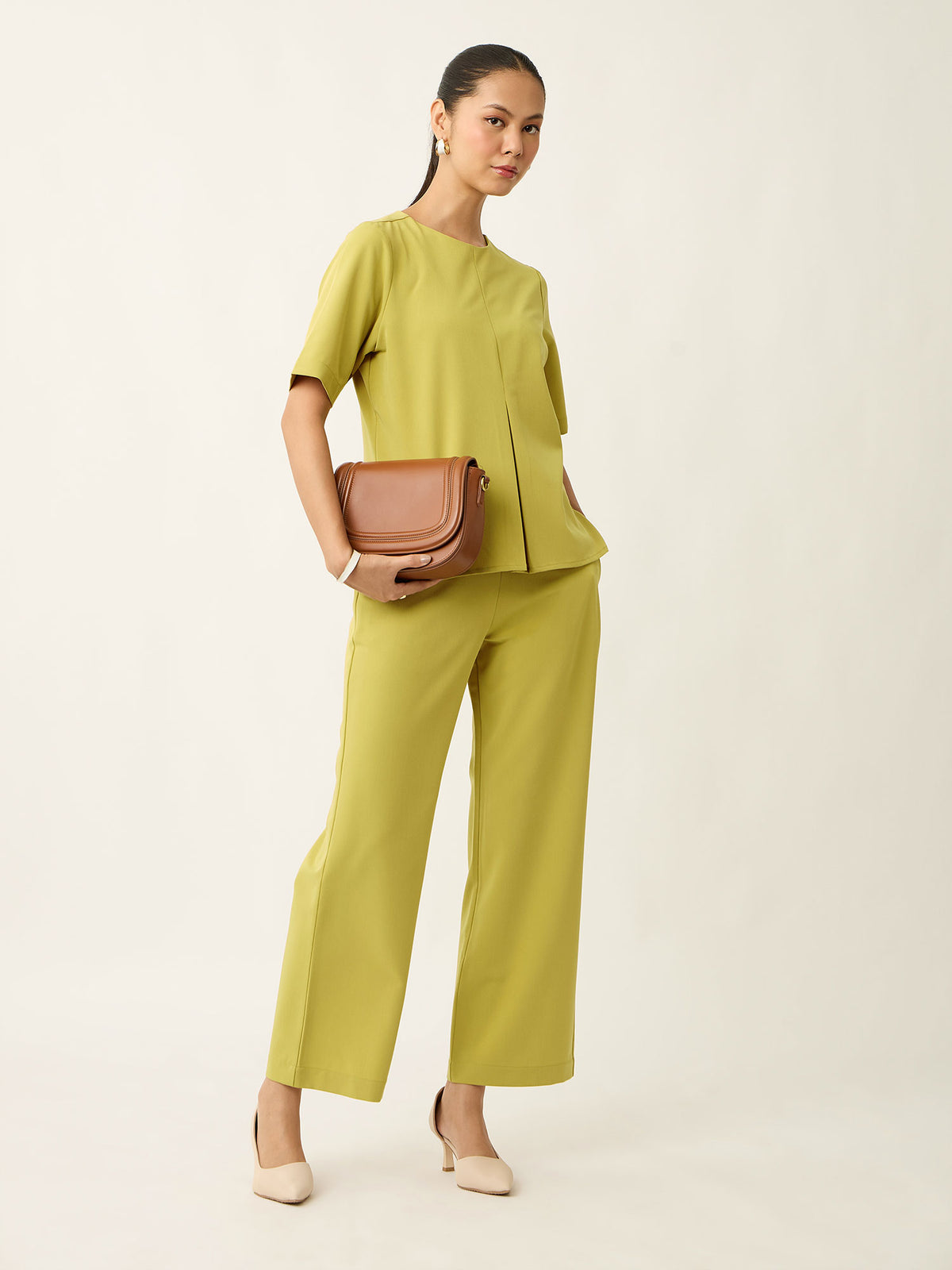 Lumine Formal Side Zip Pant-Chartreuse