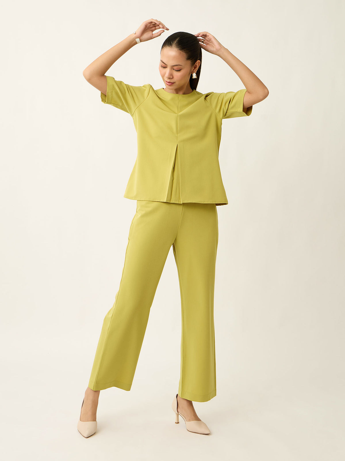Lumine Formal Side Zip Pant-Chartreuse