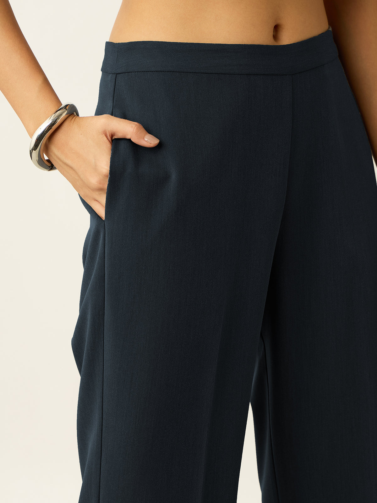 Lumine Formal Side Zip Pant-Navy