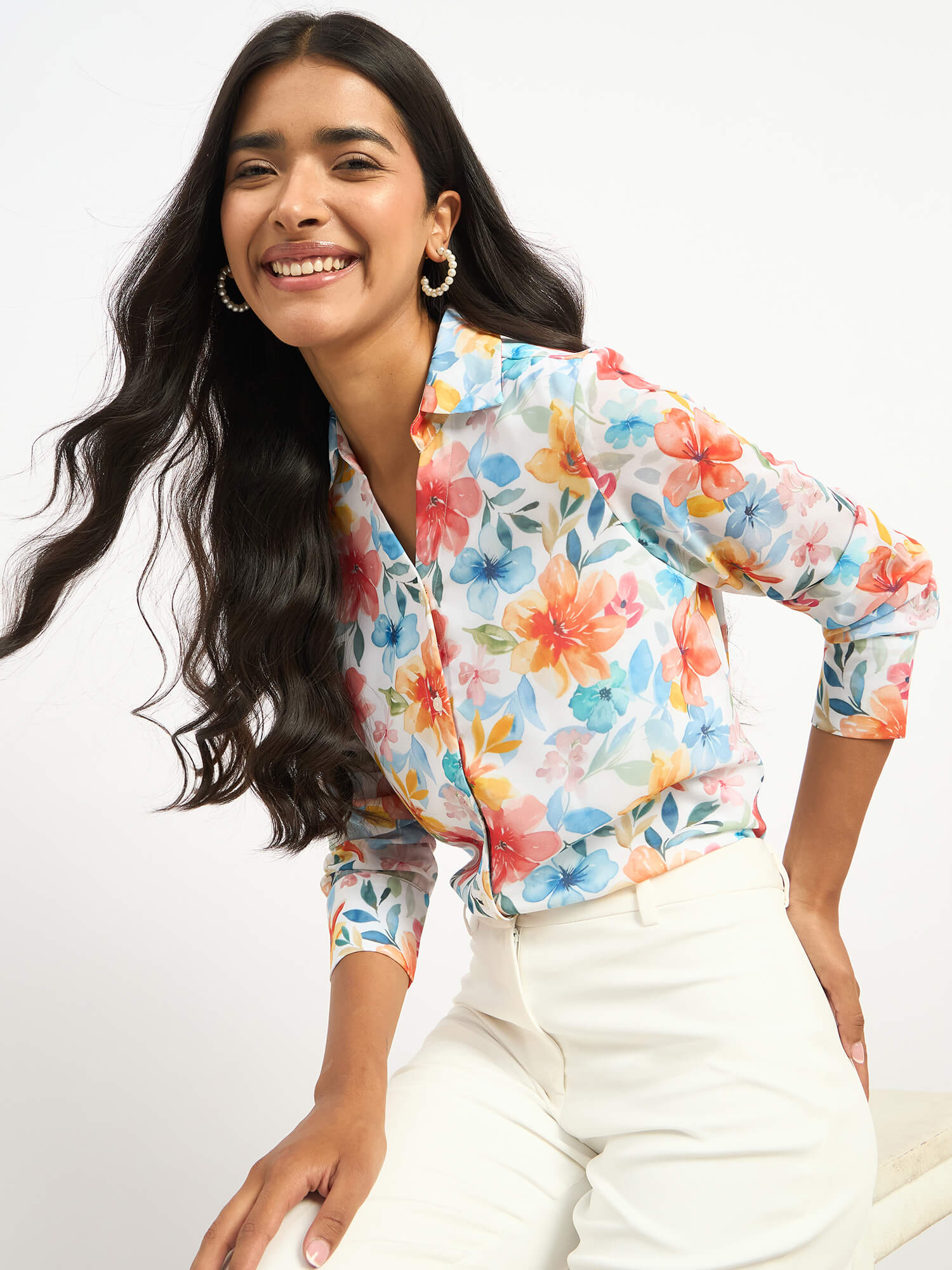Fauna V-neck Shirt-Multi