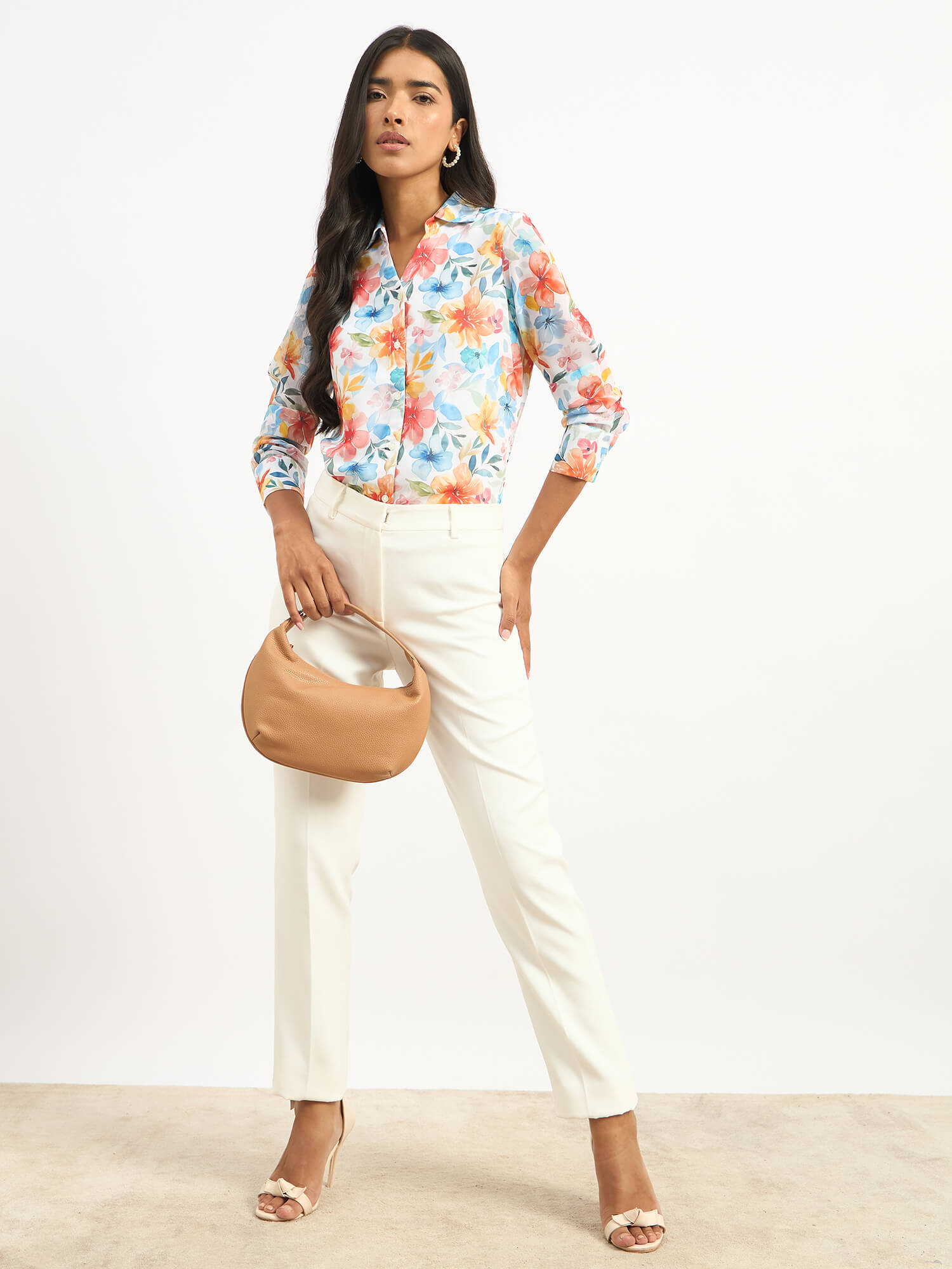 Fauna V-neck Shirt-Multicolor