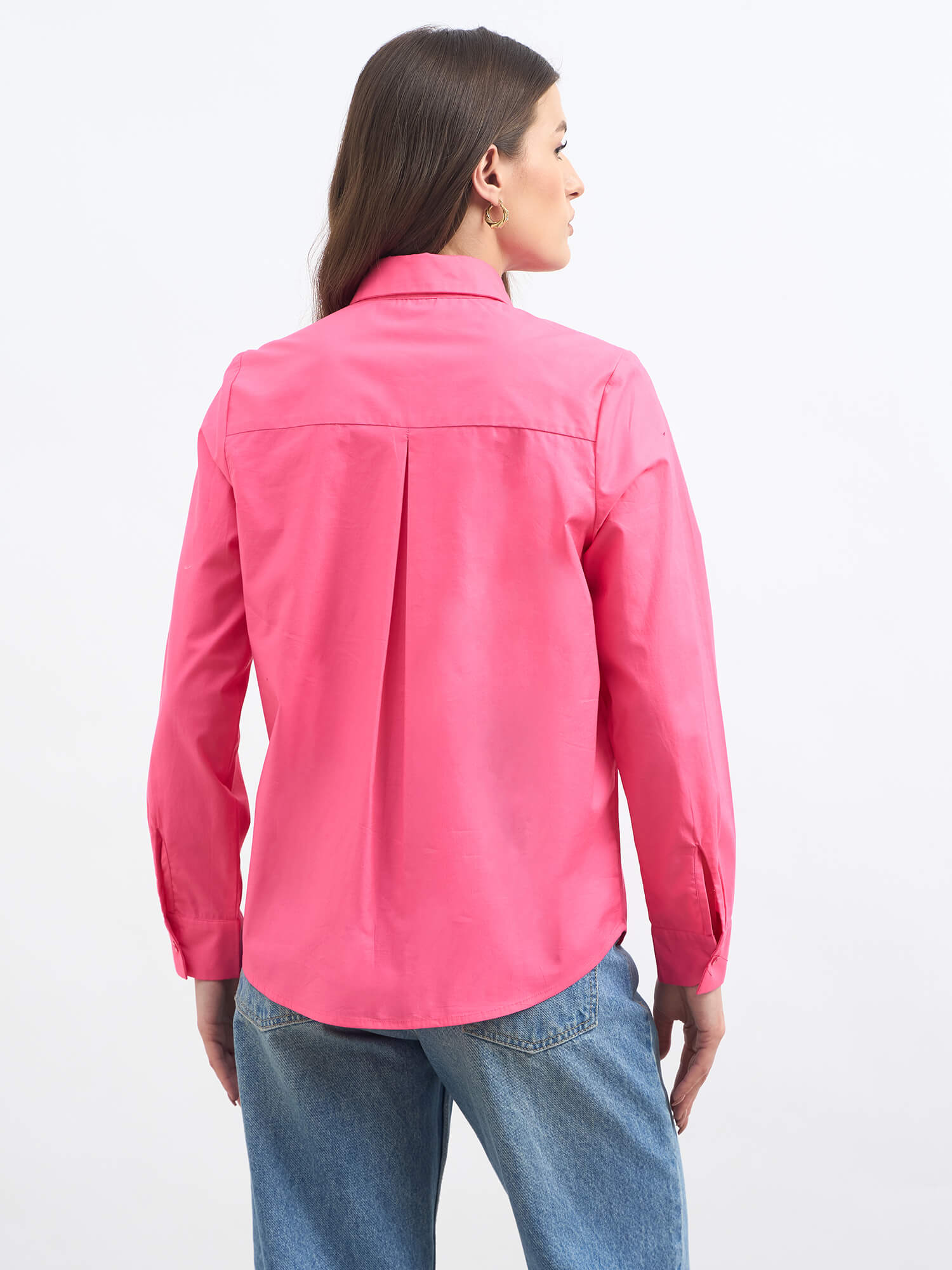 Azella Relax Fit Shirt-Pink