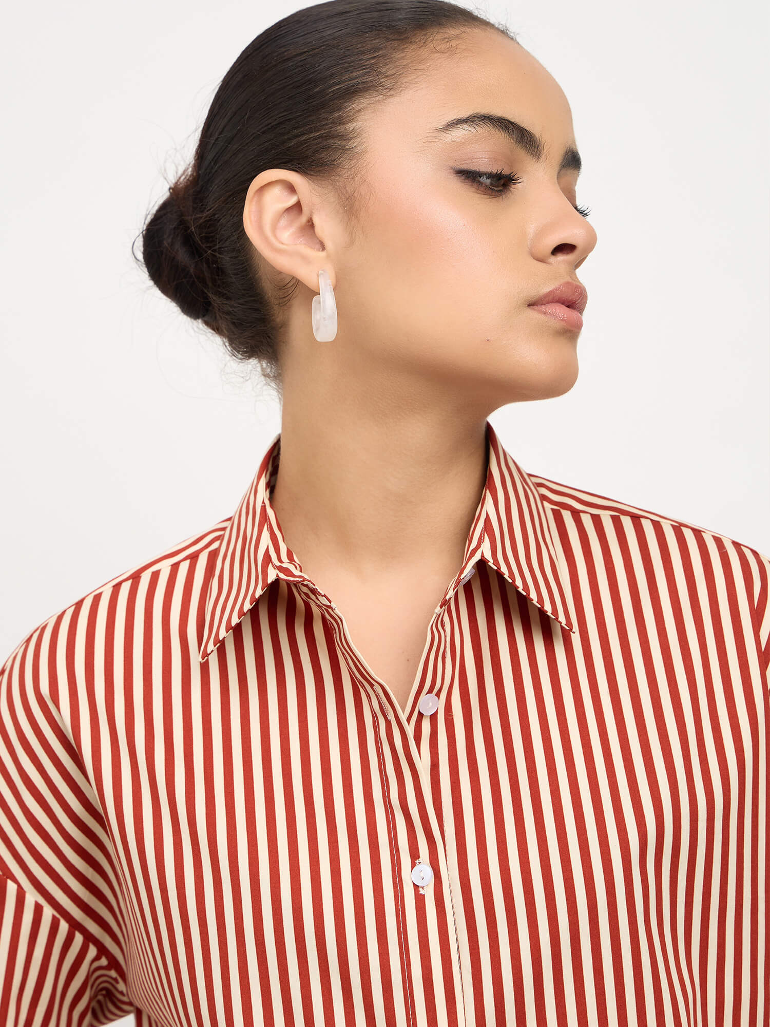 Solace Oversize Drop Shoulder Shirt-Maroon & Yellow