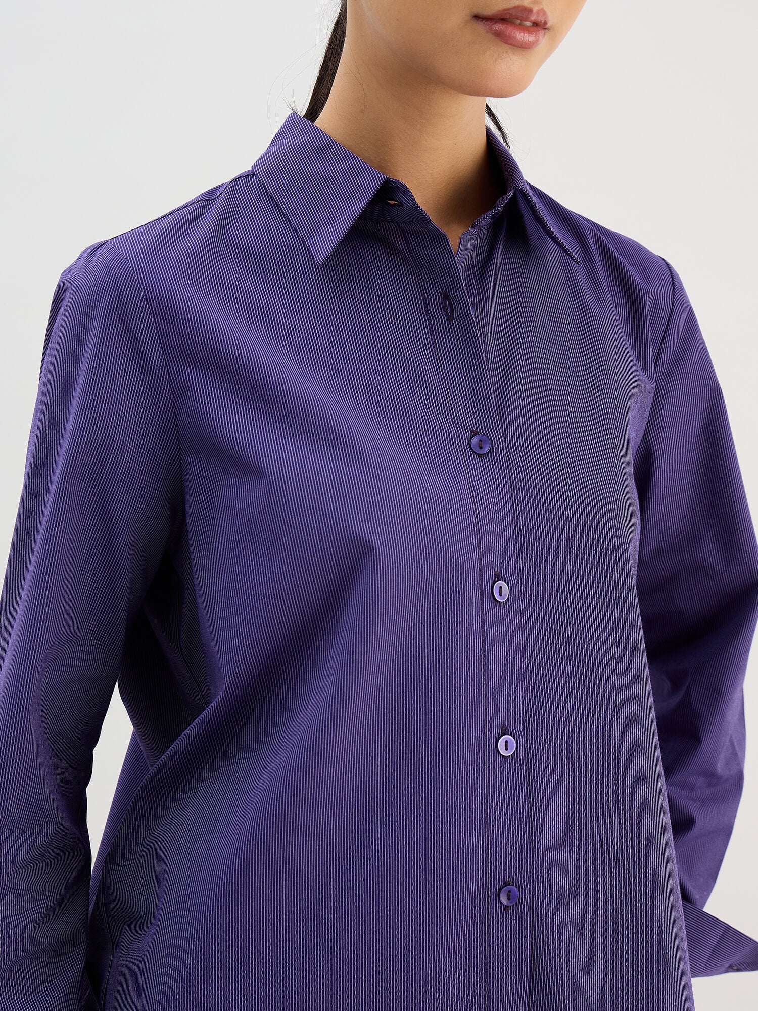 Azella Relax Fit Shirt-Purple