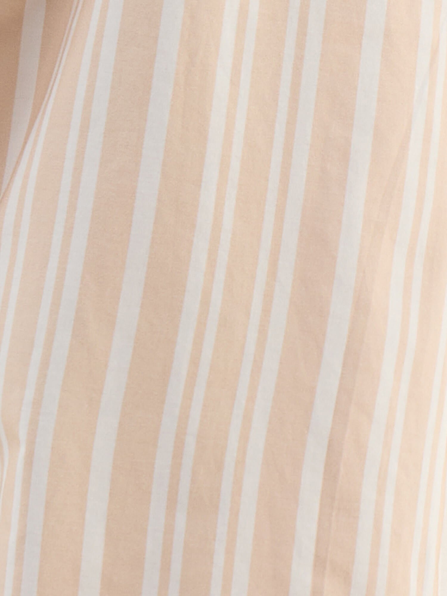 Azella-Beige Stripes Relax Fit Shirt-Beige