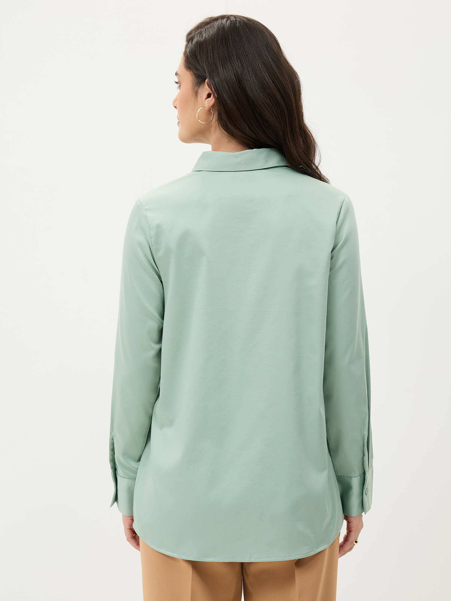 Pristelle Button Down Shirt-Sea Green