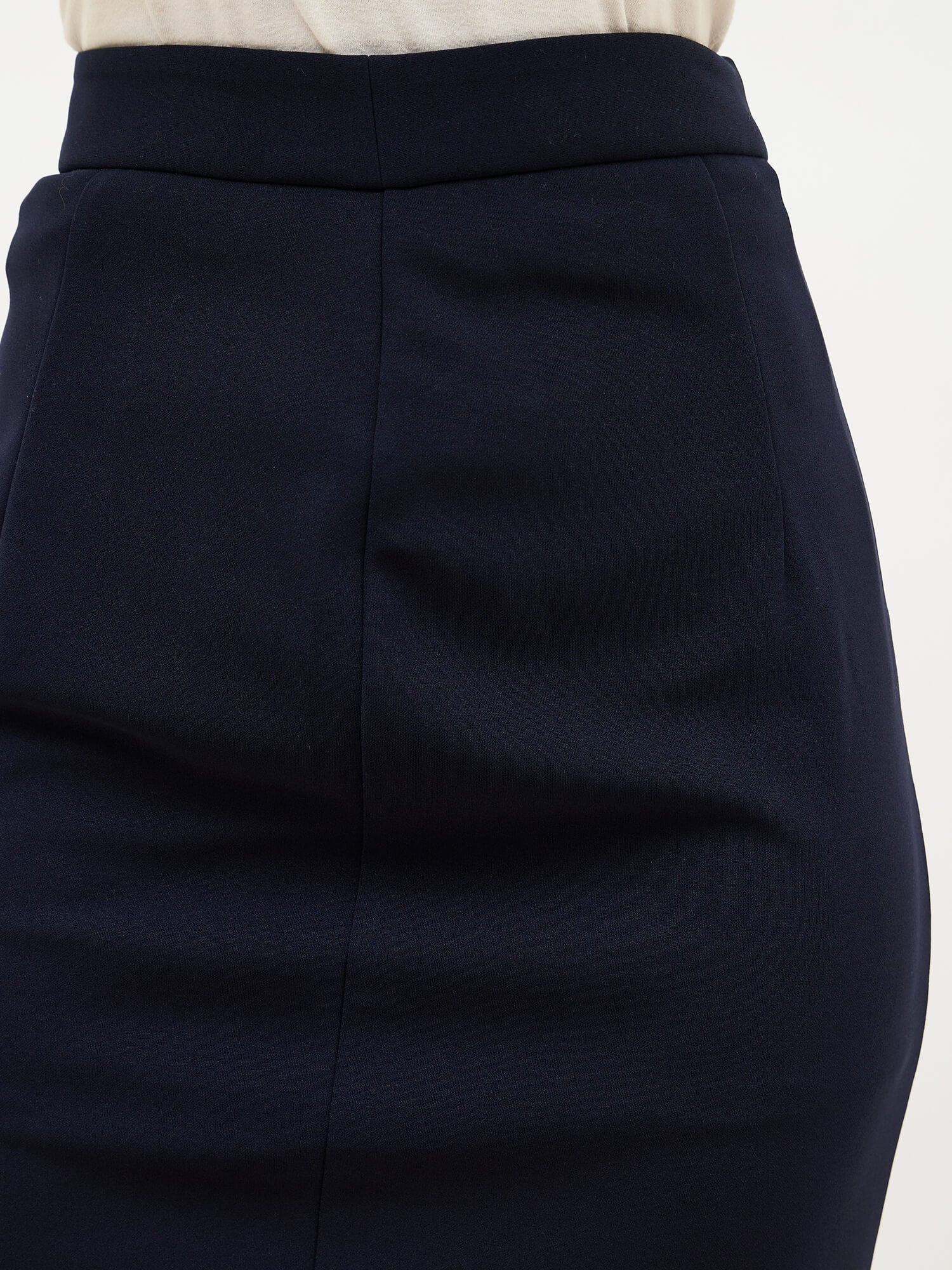 Ardor Pencil Fit Skirt-Navy
