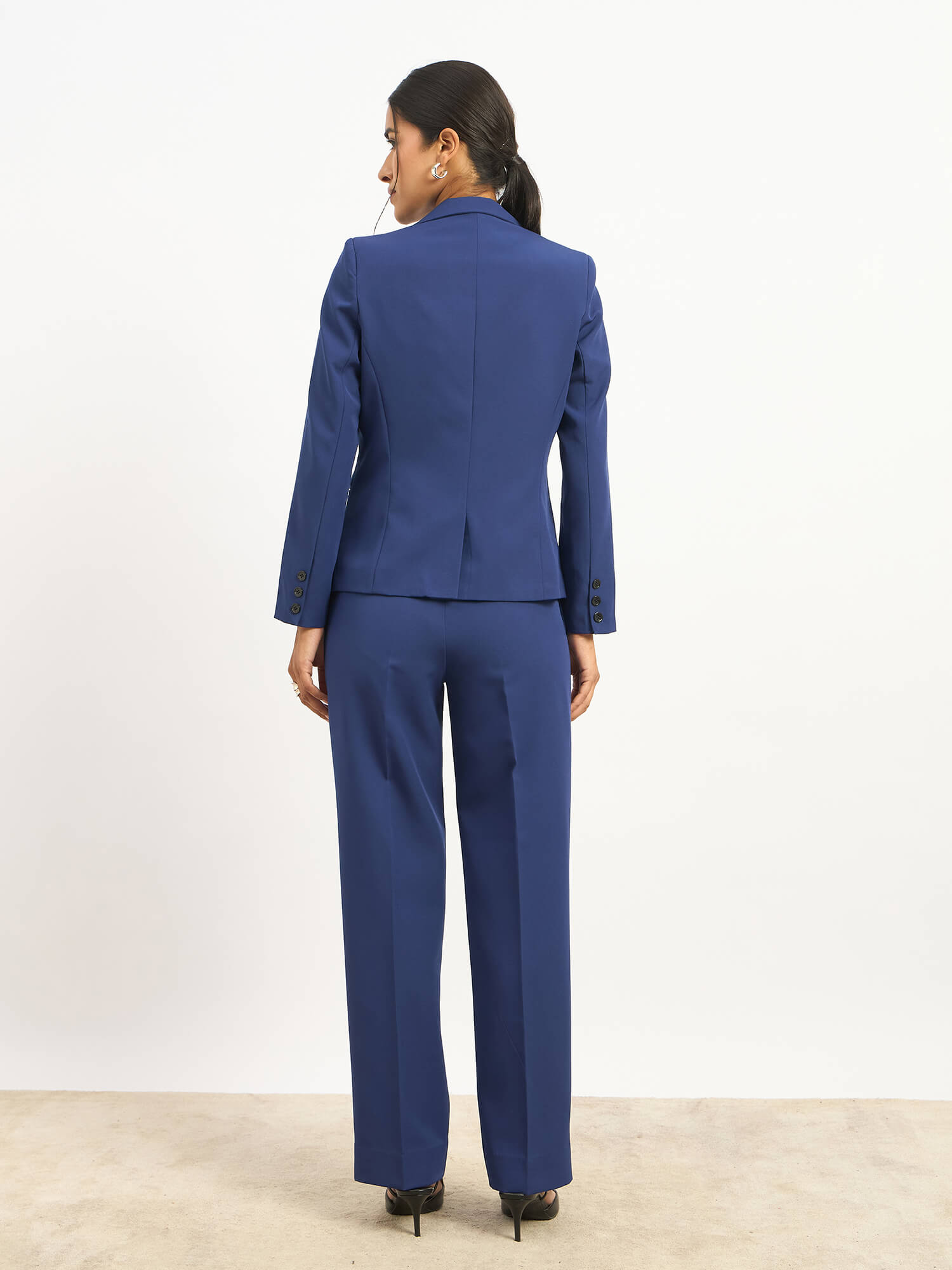 Storm Slim Fit Single Breasted Suit Set - Ink blue