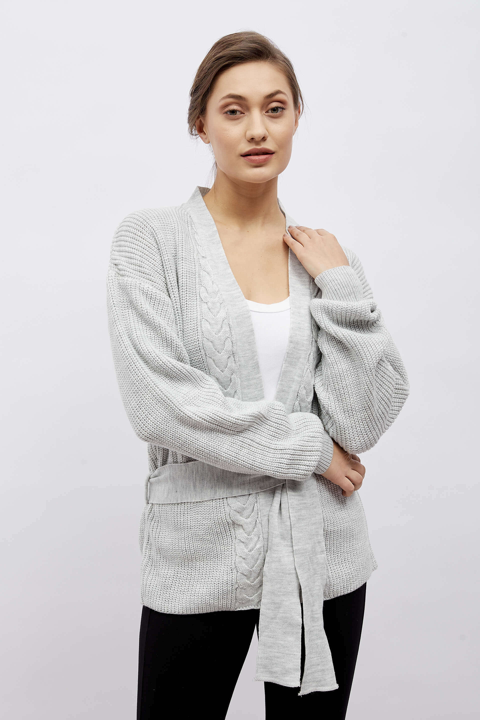 Overcast Open Front Cardigan - Grey