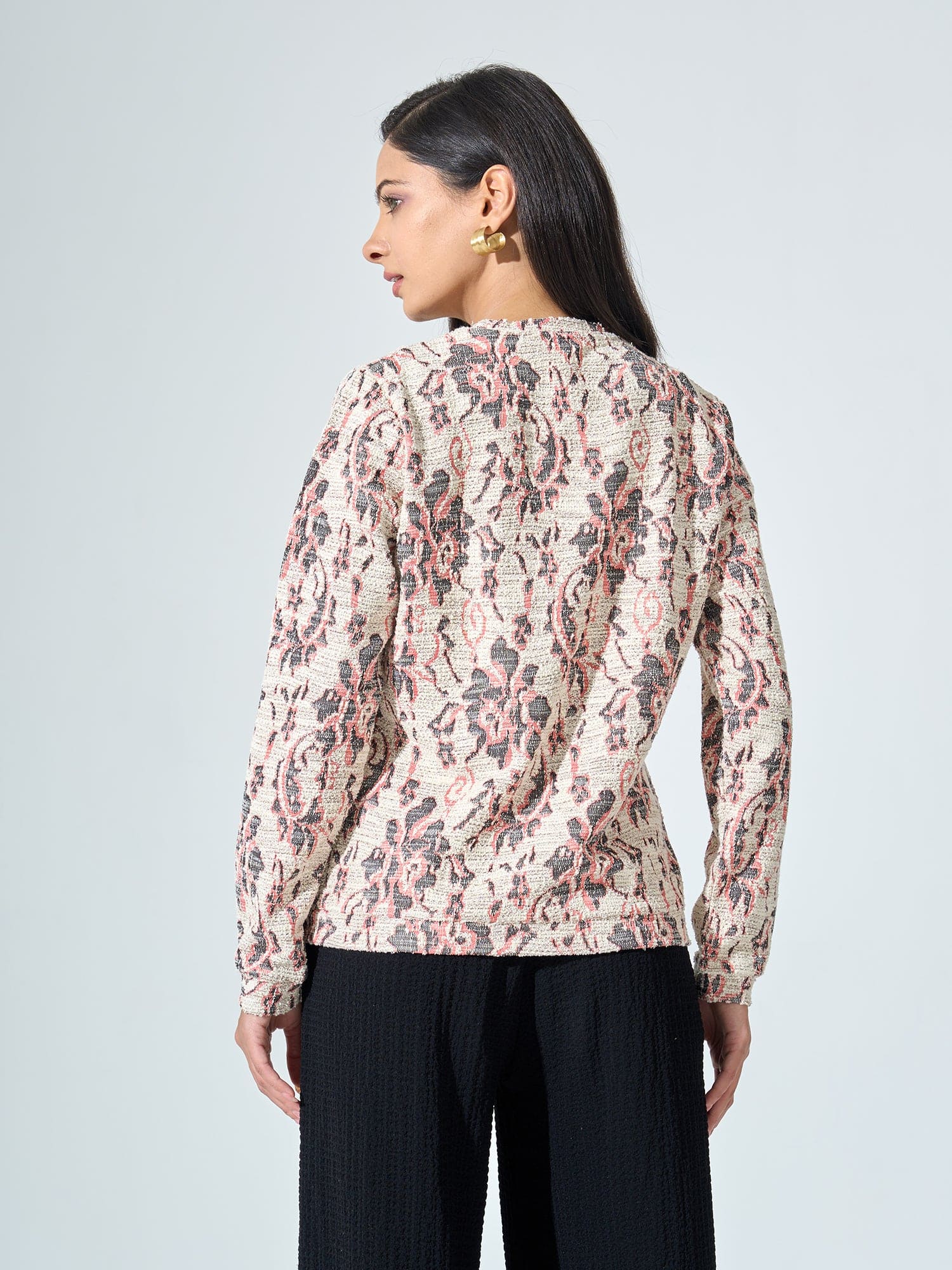 Vanessa Jacquard Floral Jumper - Multicolor