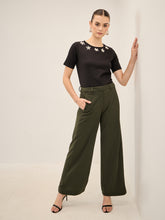 Doodle Tee-Black Appliqué T-Shirt - Black & White