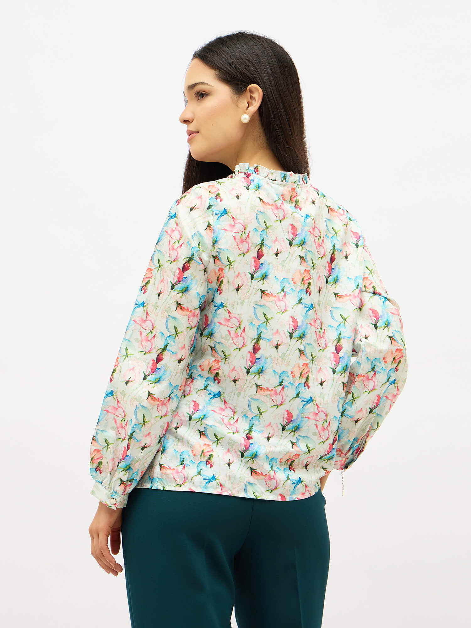 Vivira Floral Ruffled Top-Multi