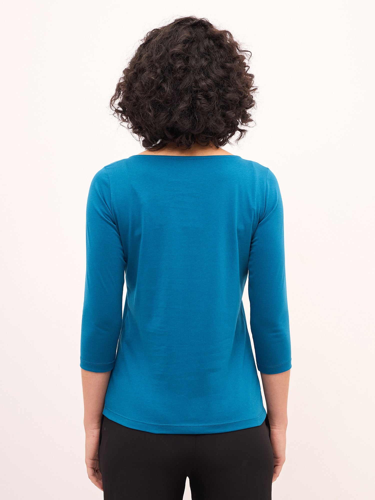 Adaptive Boat Neck T-Shirt - Teal