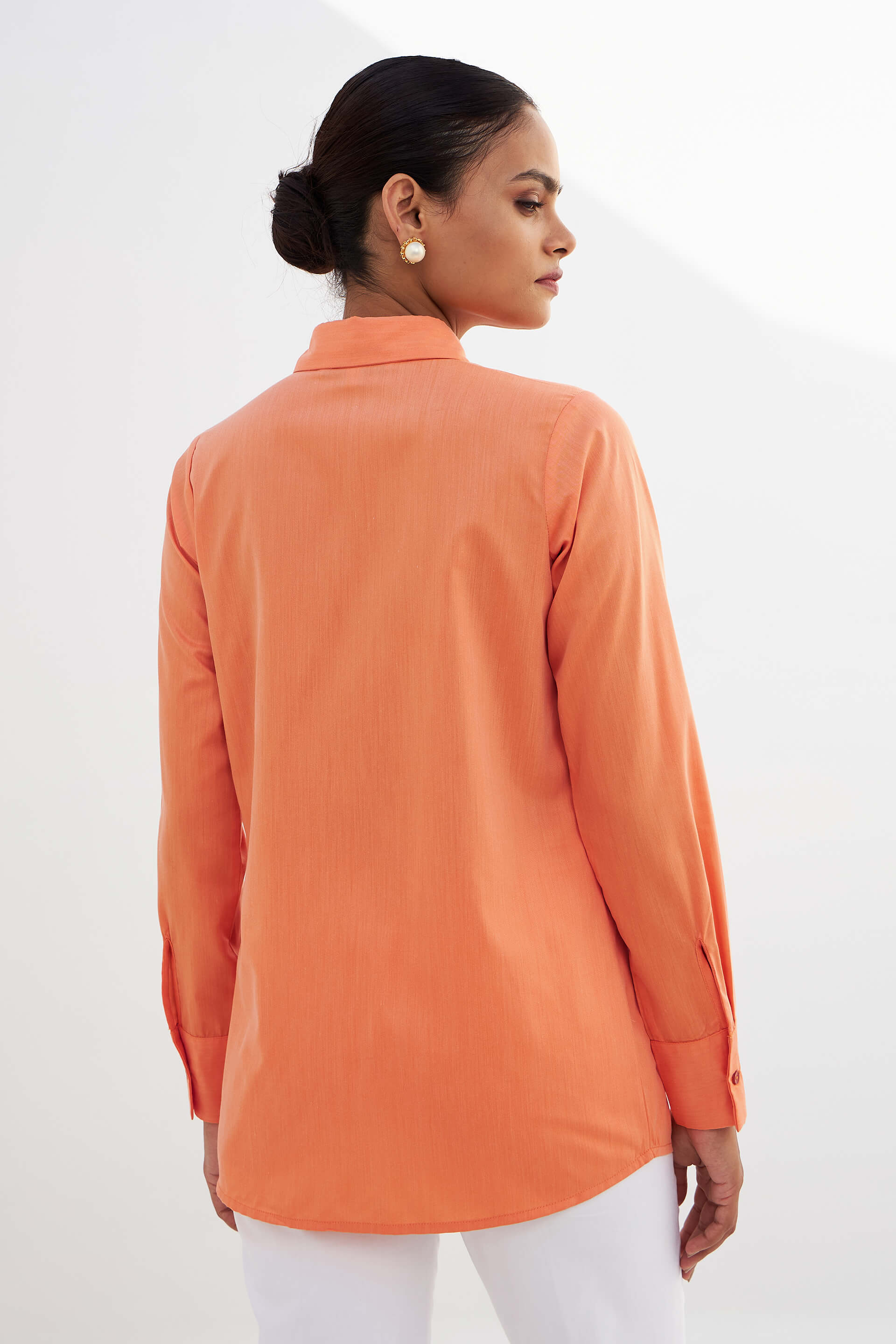 Pristine Button Down Shirt - Orange