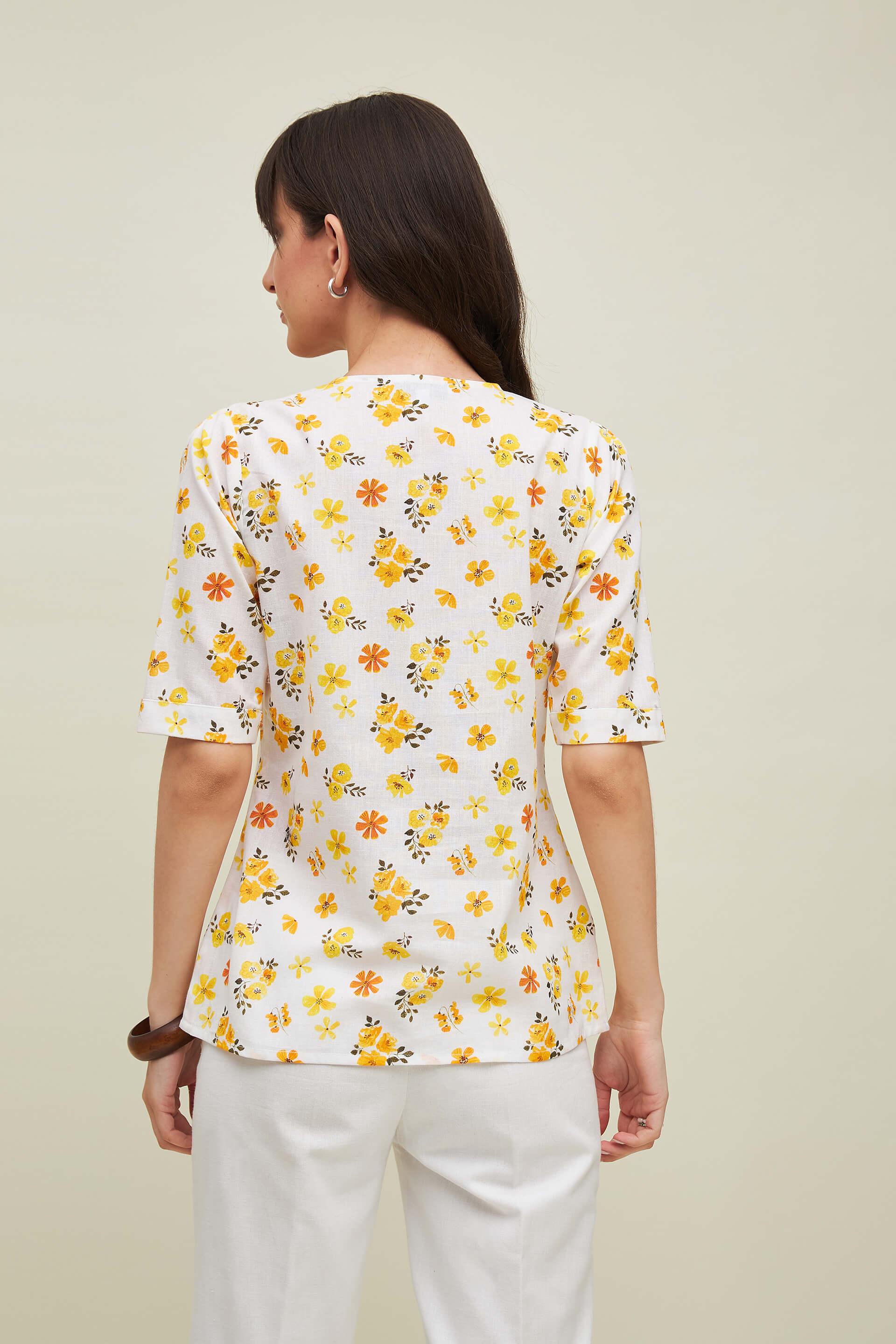 Marseille Floral V-Neck Top - Multicolor